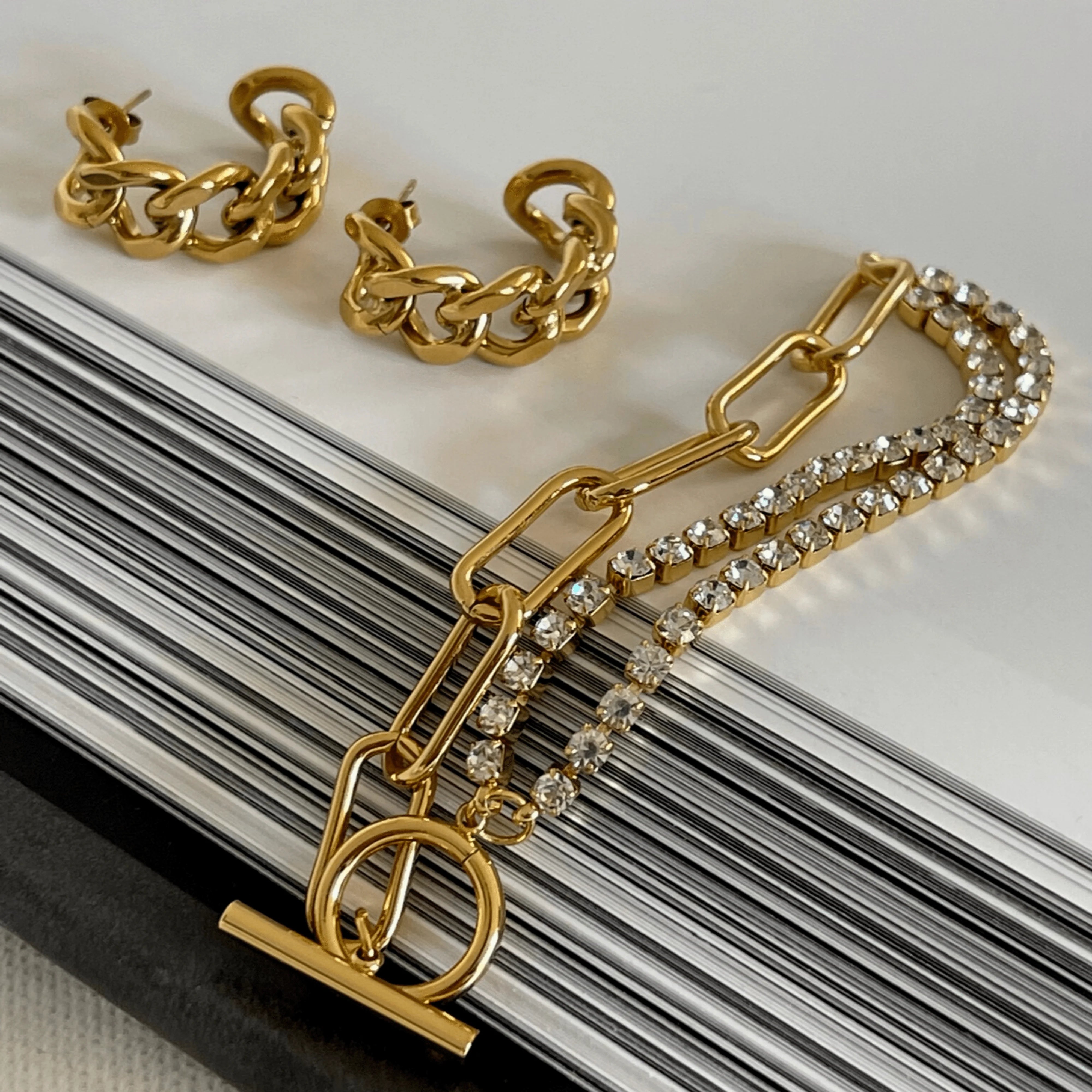 Braxton Chain Hoop Earring