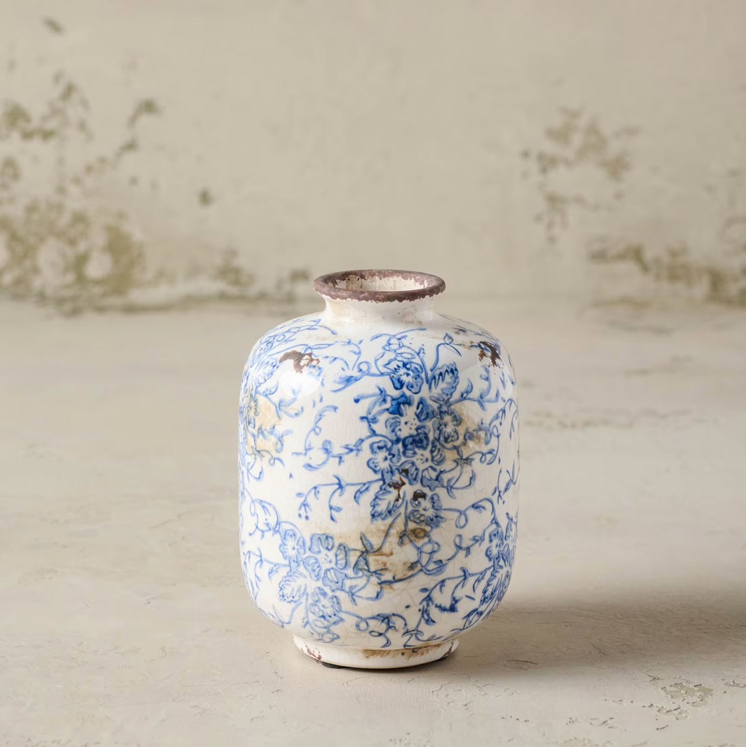 Terracotta blue Vase
