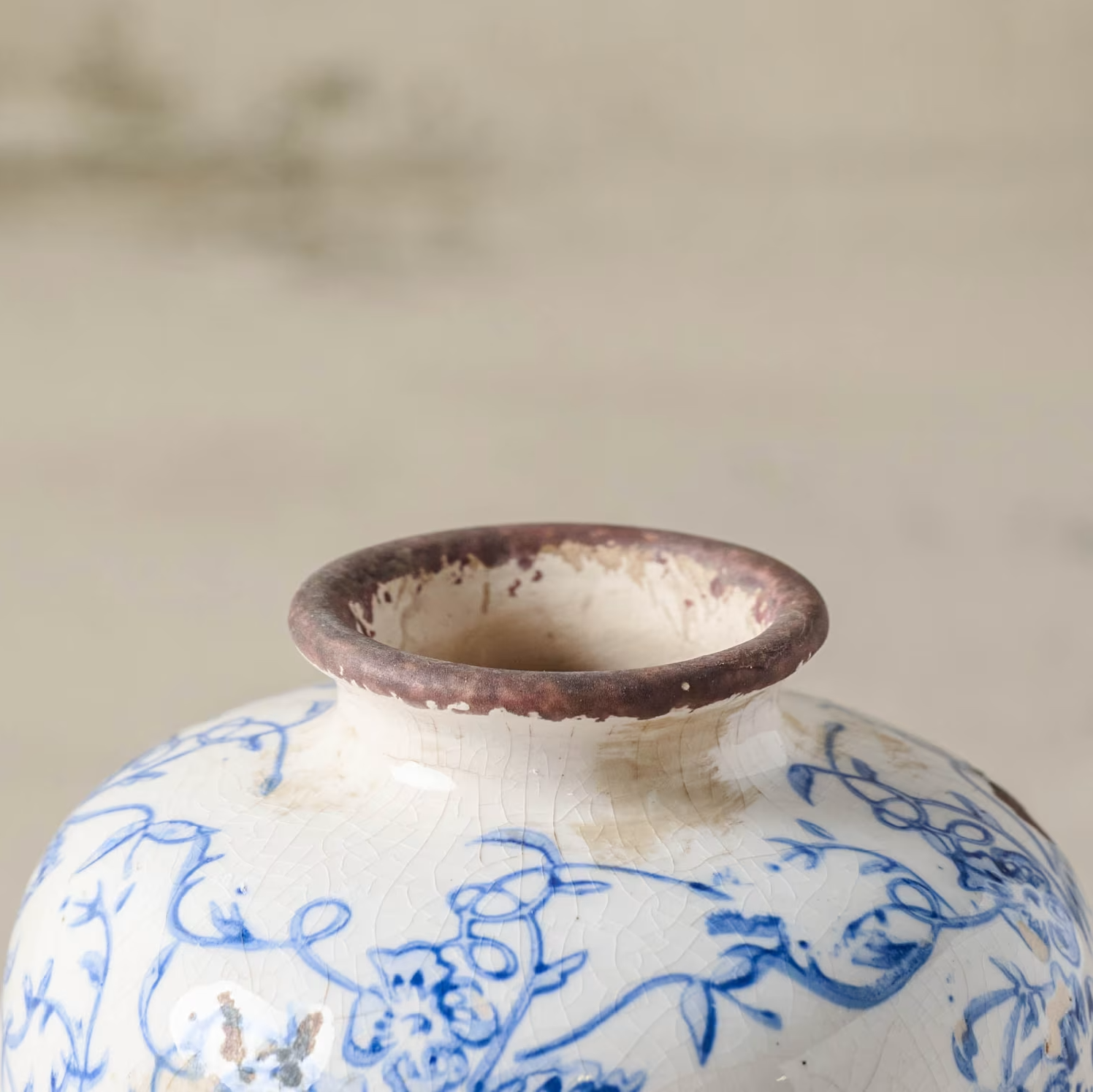 Terracotta blue Vase