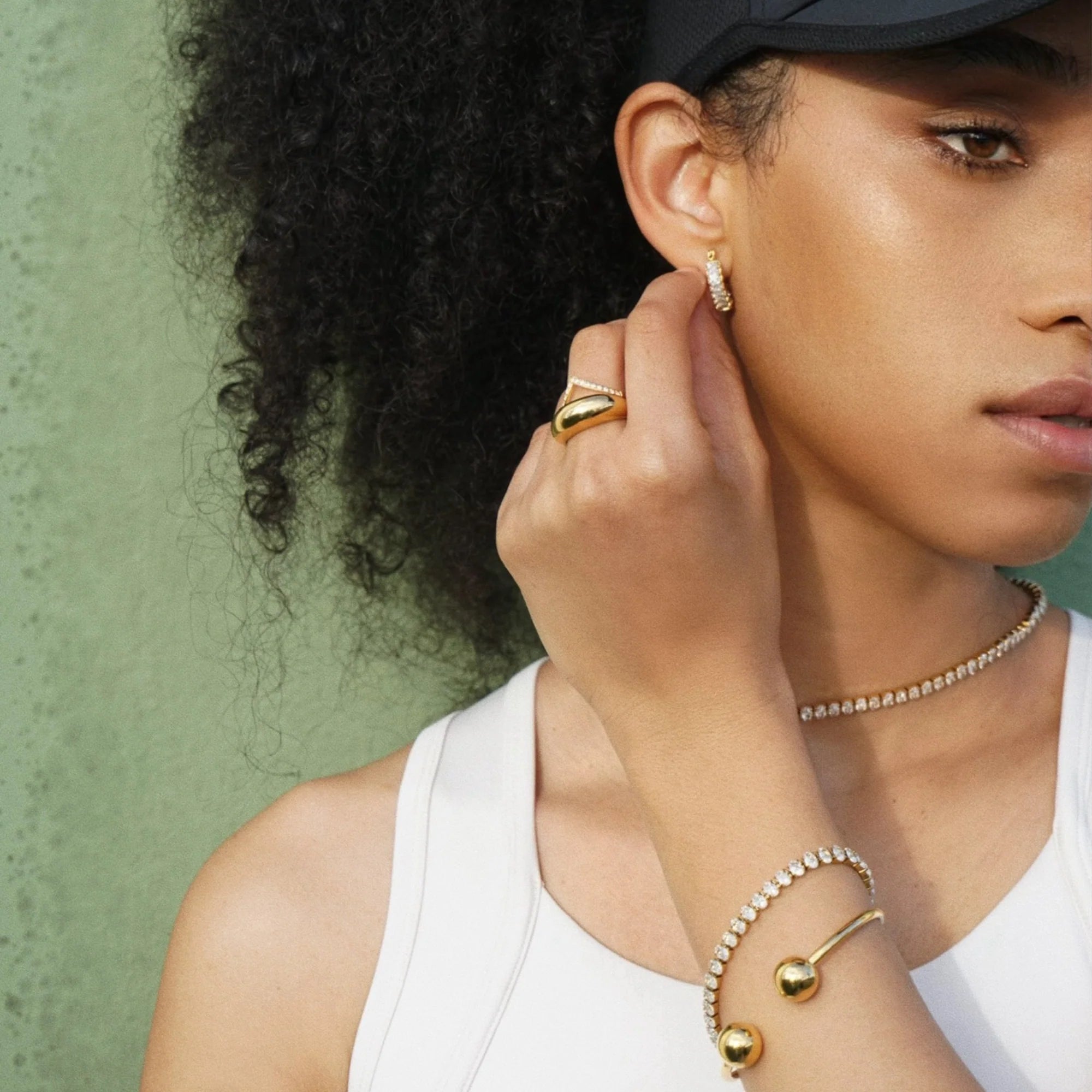 Lyndsay Huggie Hoop Earring