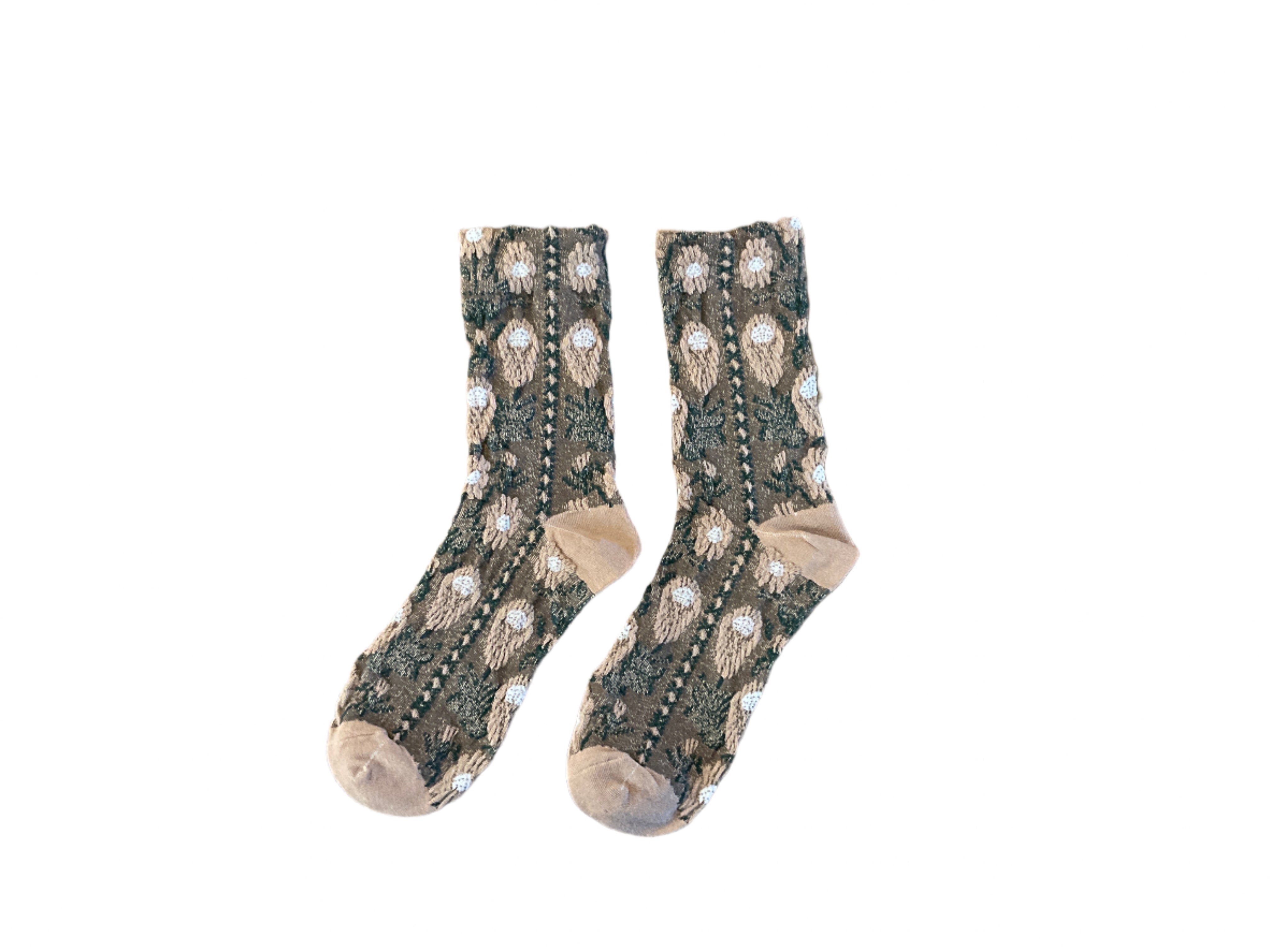 Vintage Floral Print Socks