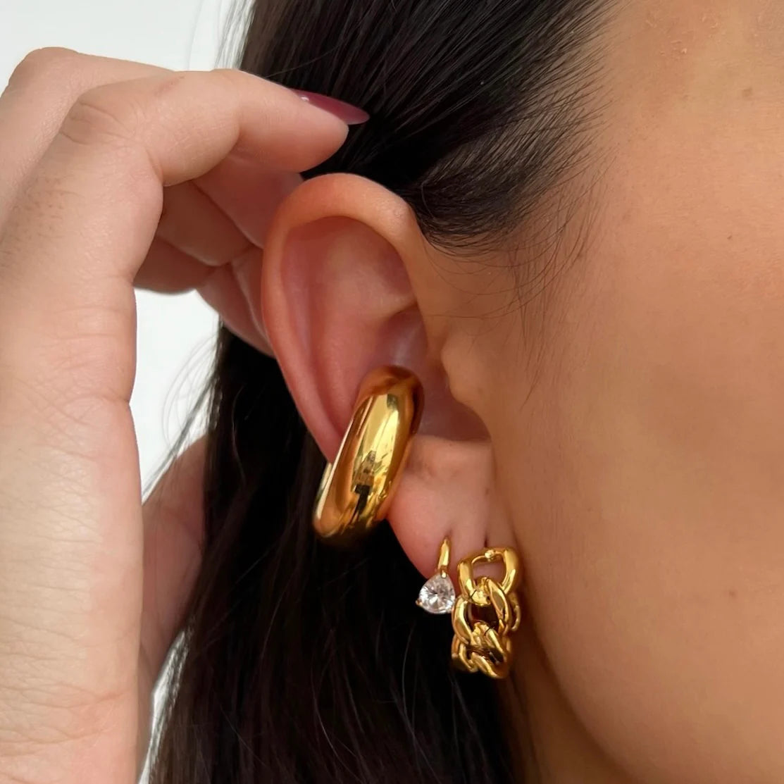 Braxton Chain Hoop Earring