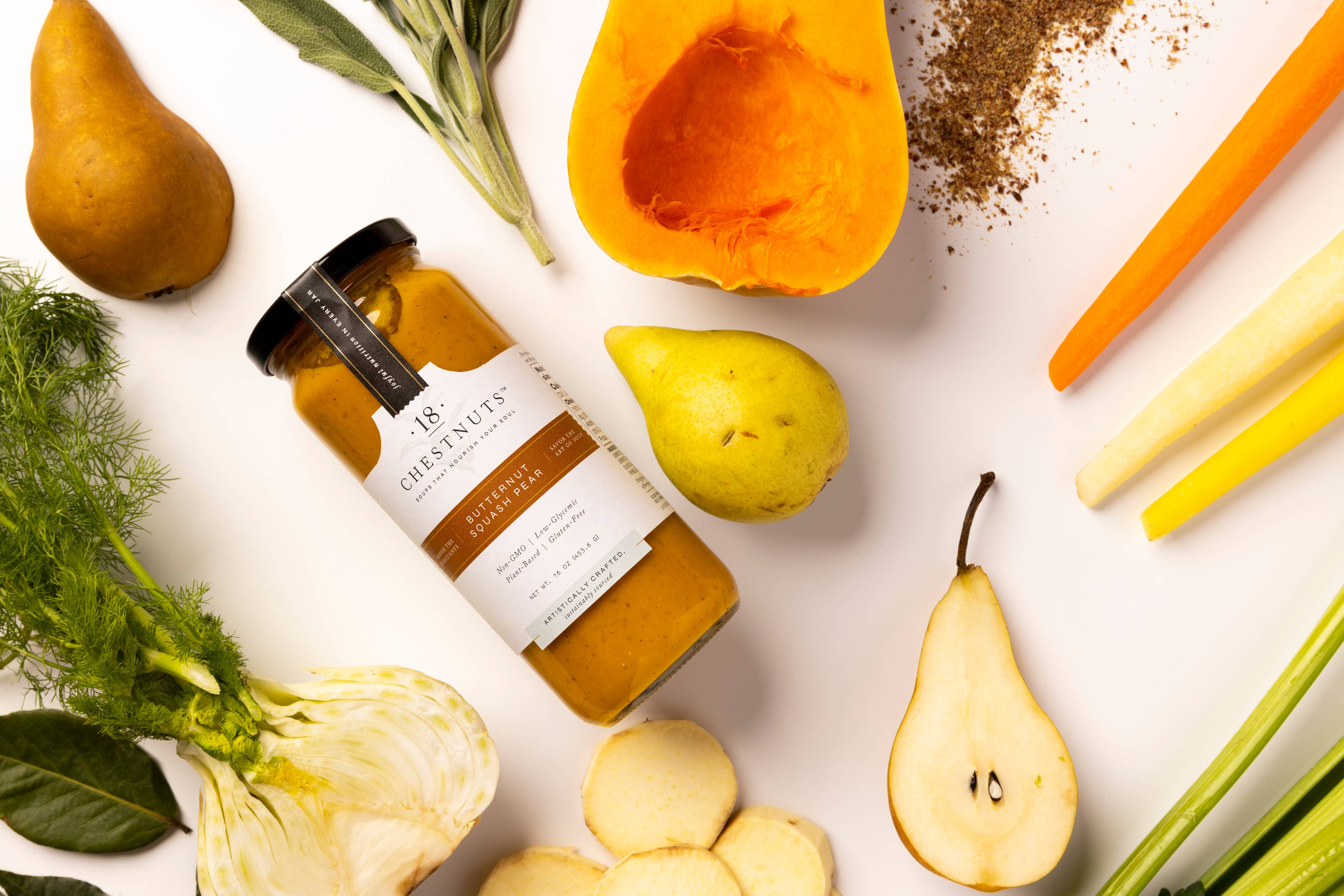 Butternut Squash Pear Soup 16 oz Plant Based & Gluten Free