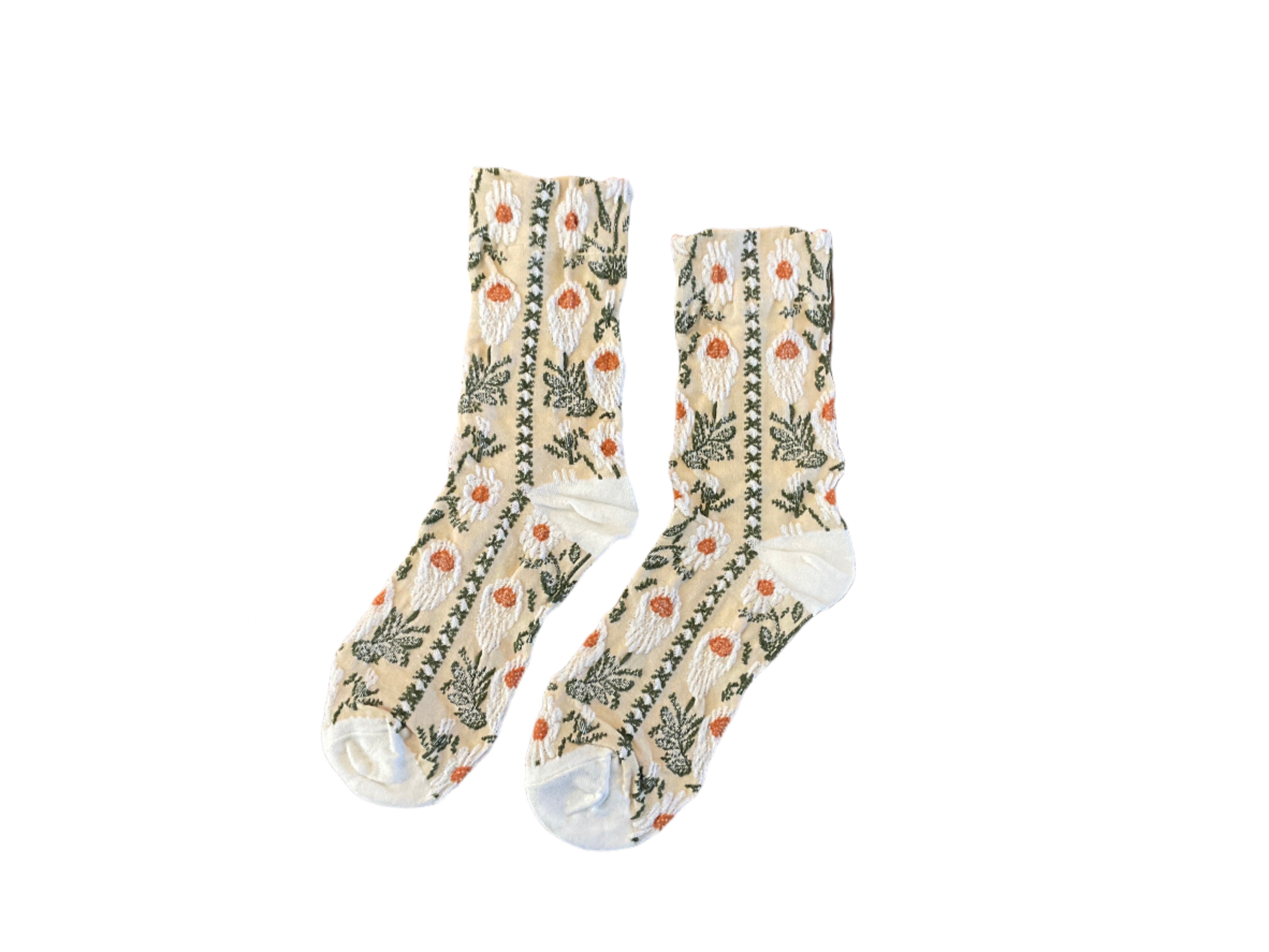 Vintage Floral Print Socks