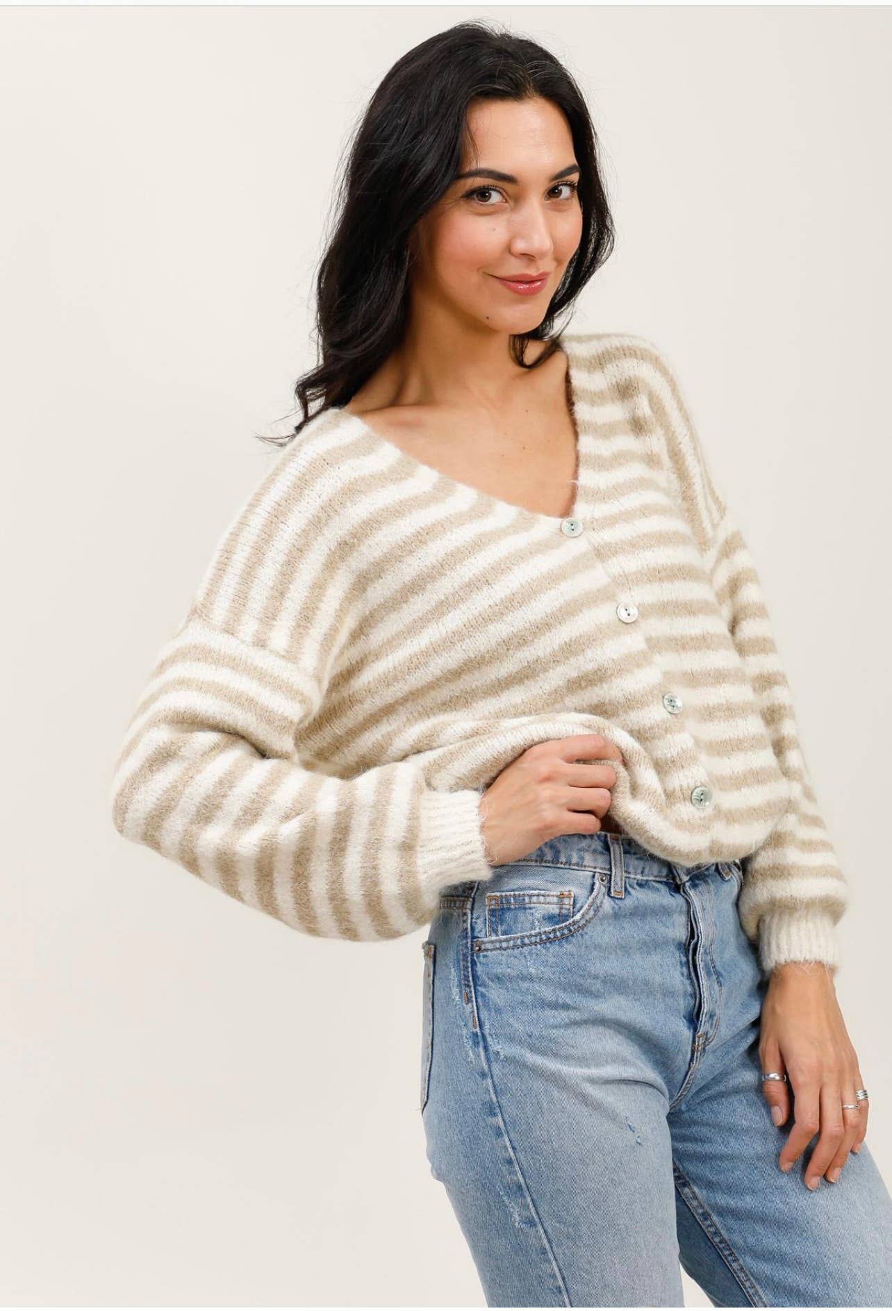 Striped cardigan