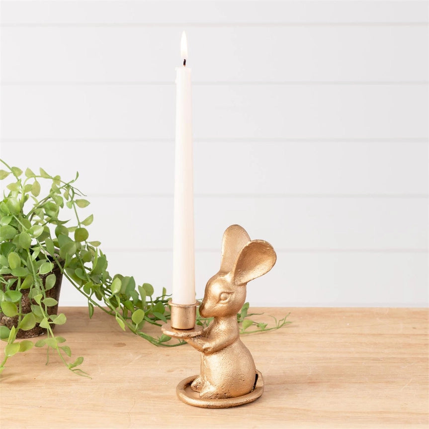 Gold Mouse Candle Holder