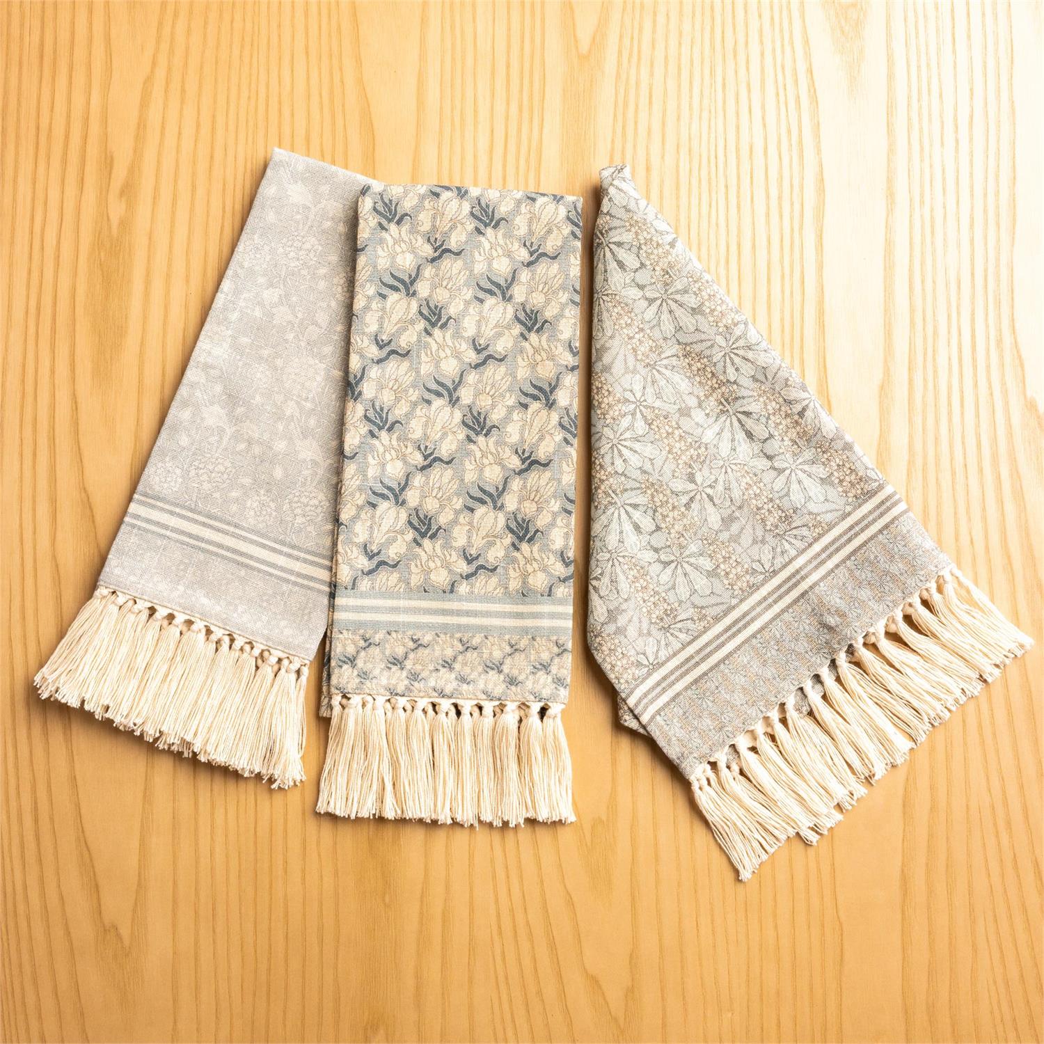 Block print Blue Tea Towel