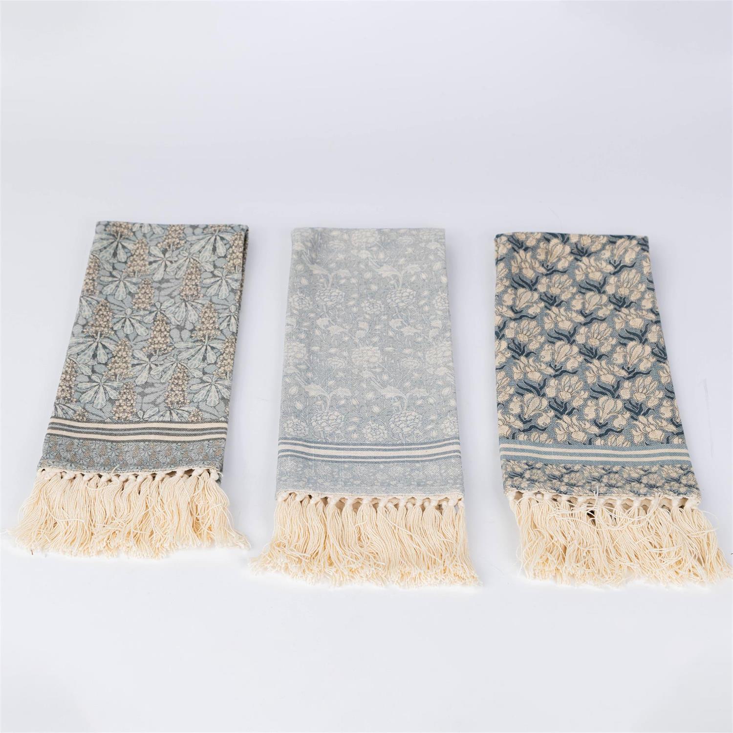 Block print Blue Tea Towel