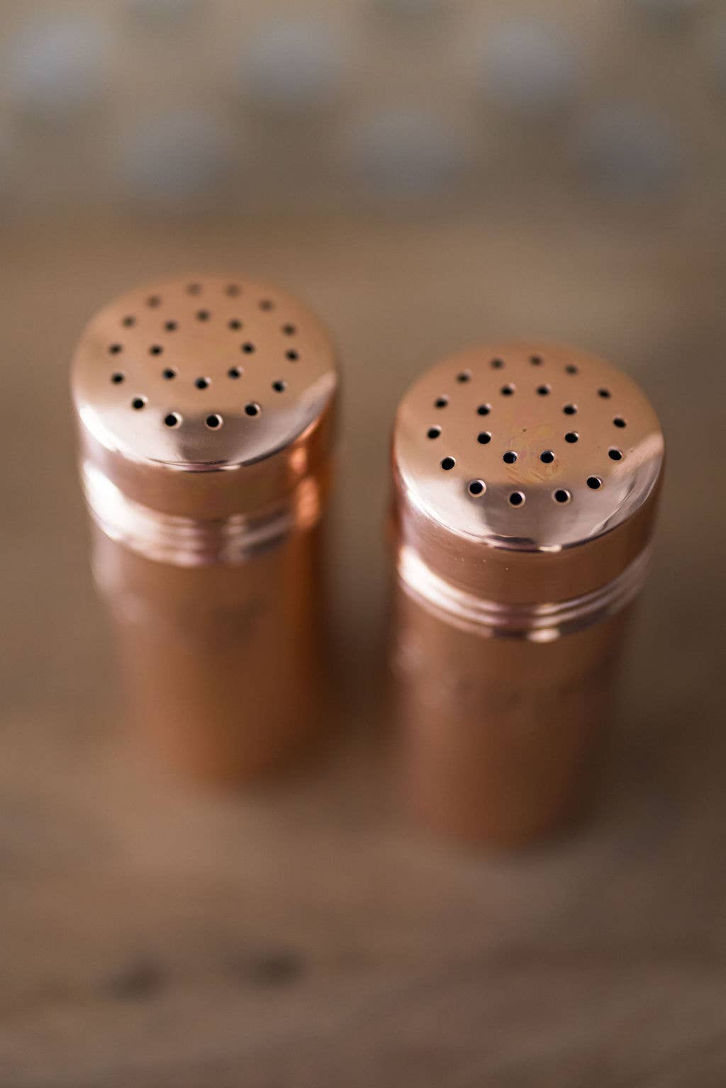 Copper Salt & Pepper Shakers