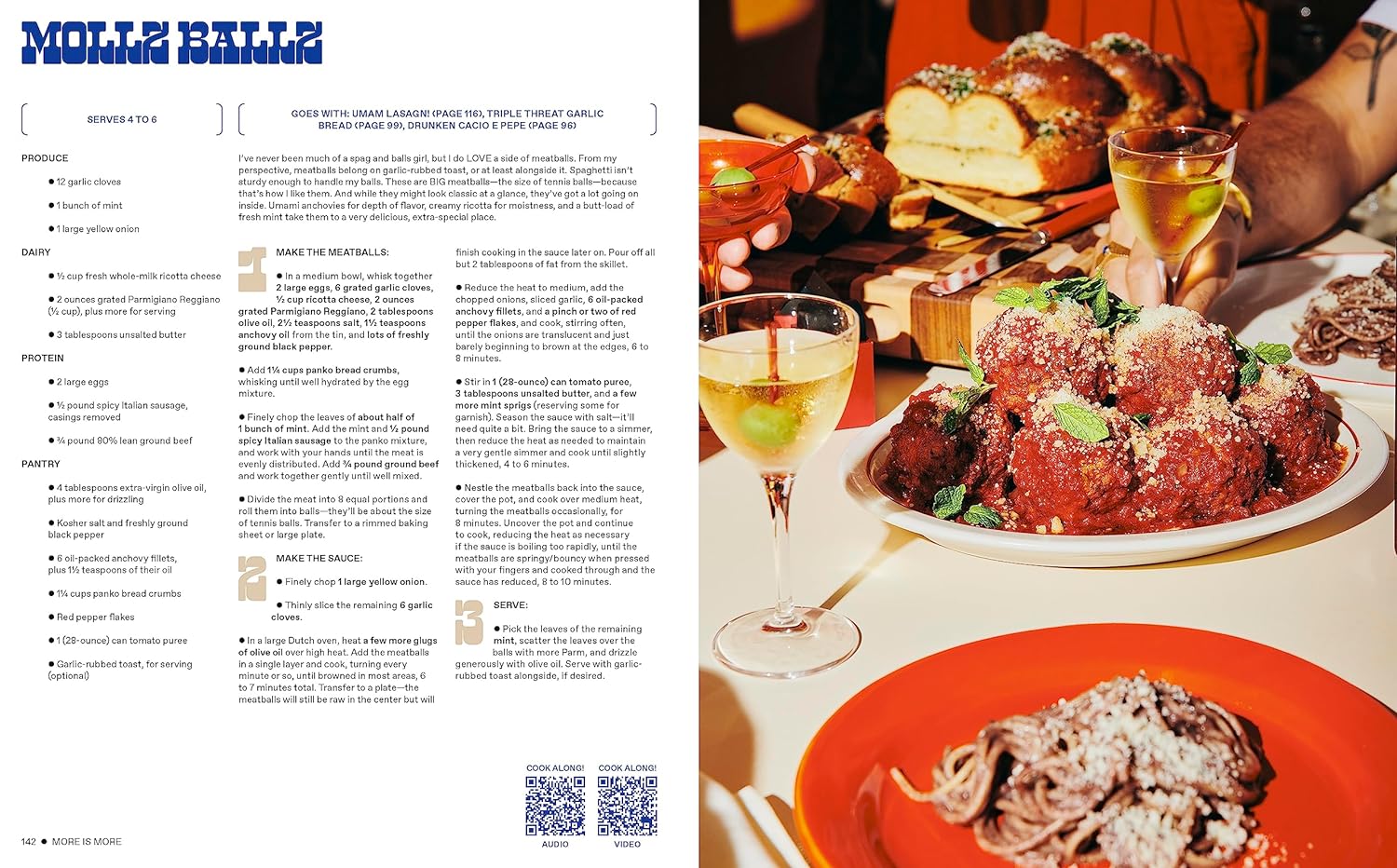 More Is More: Get Loose in the Kitchen: A Cookbook