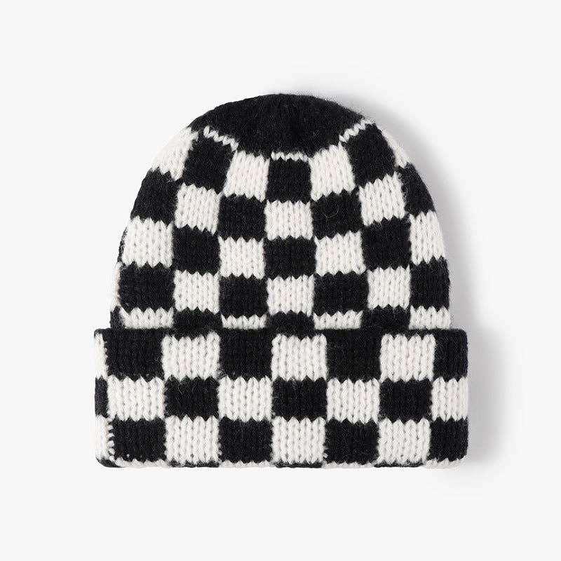 Checker Knit Beanie