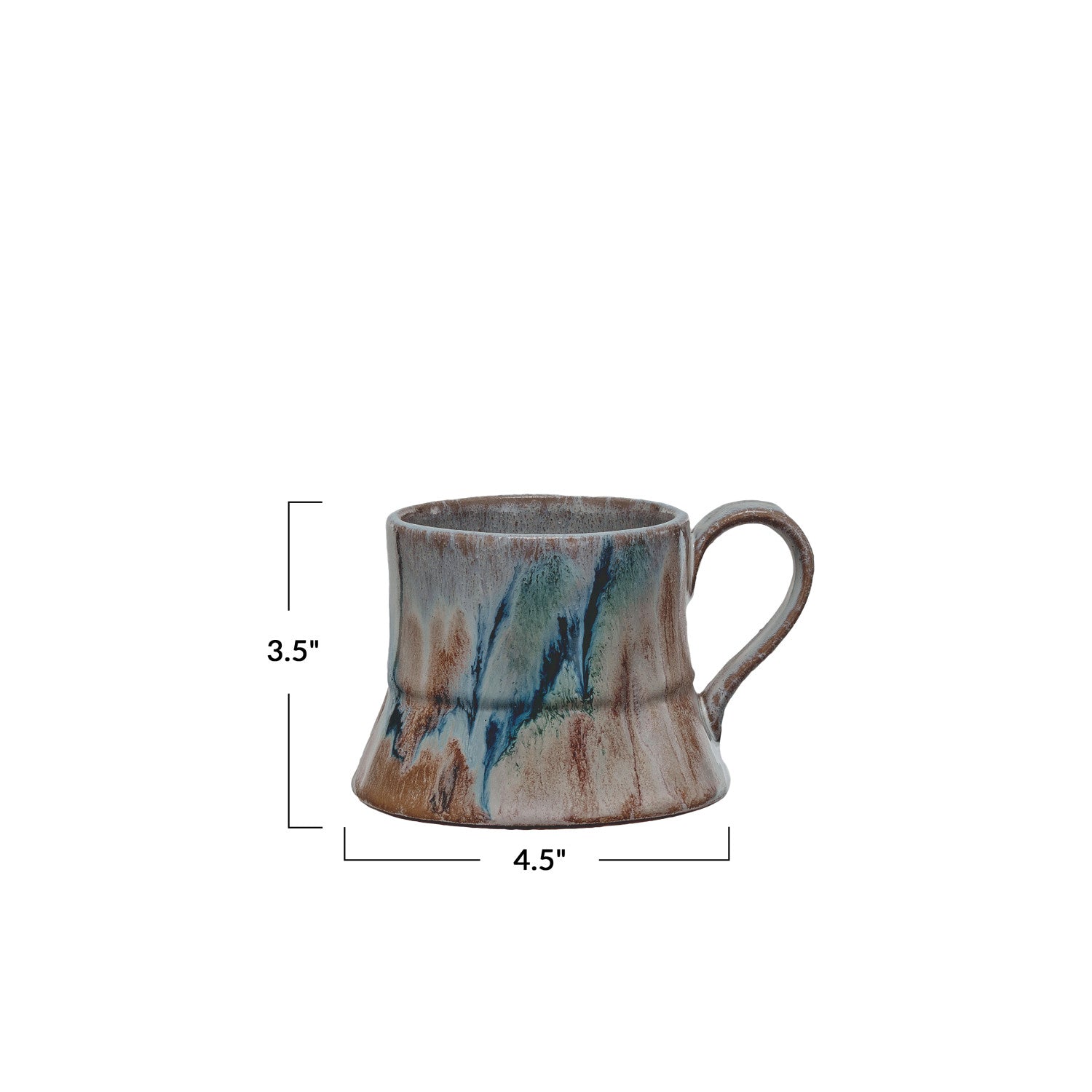 *filament-14 oz. Stoneware Mug, Reactive Glaze (Each One Will Vary)