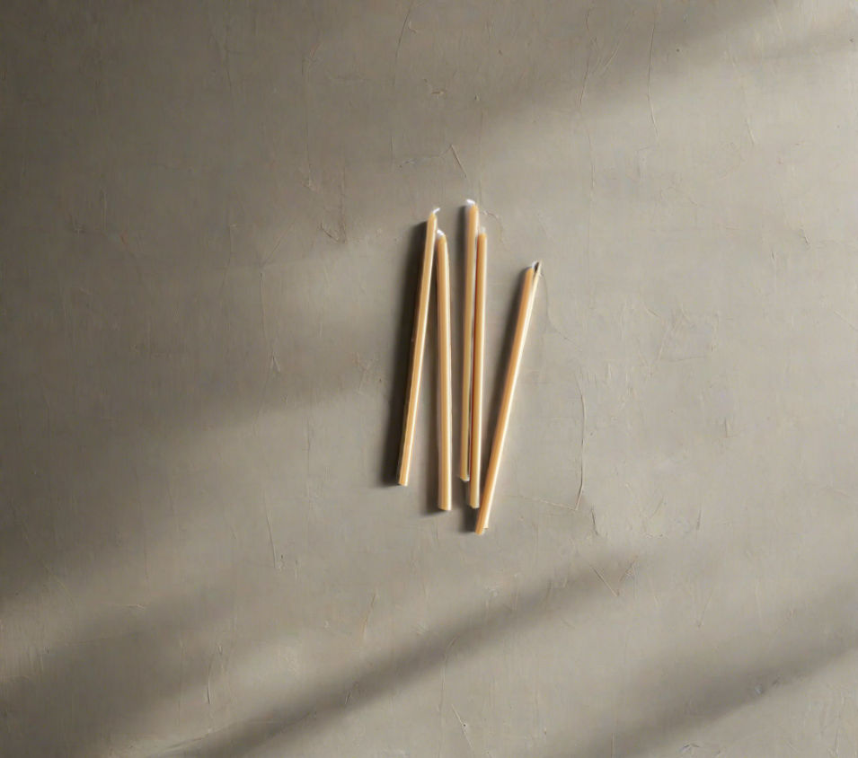 Beeswax Skinny Wishing Candles