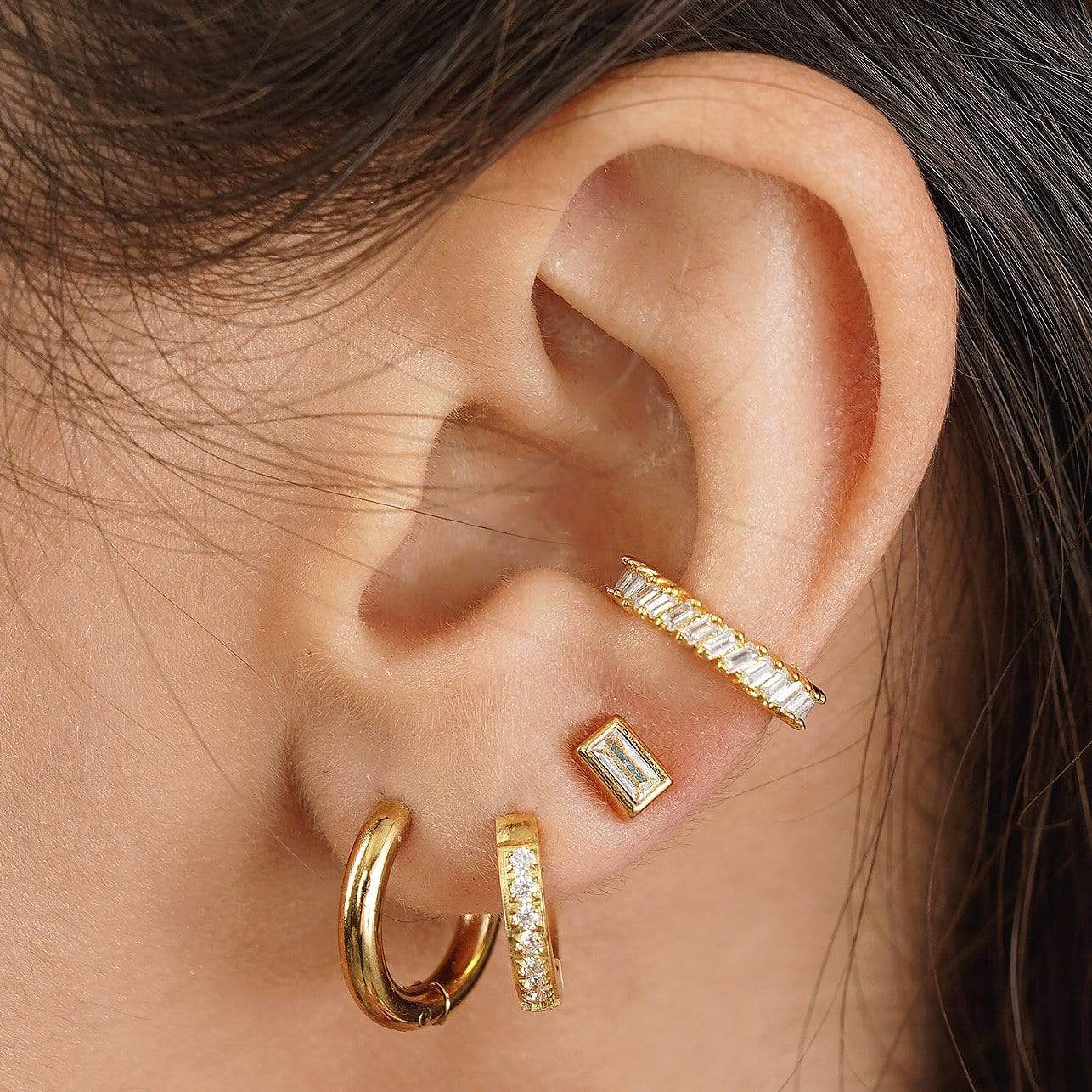 Tinsley Huggie Hoop Earring