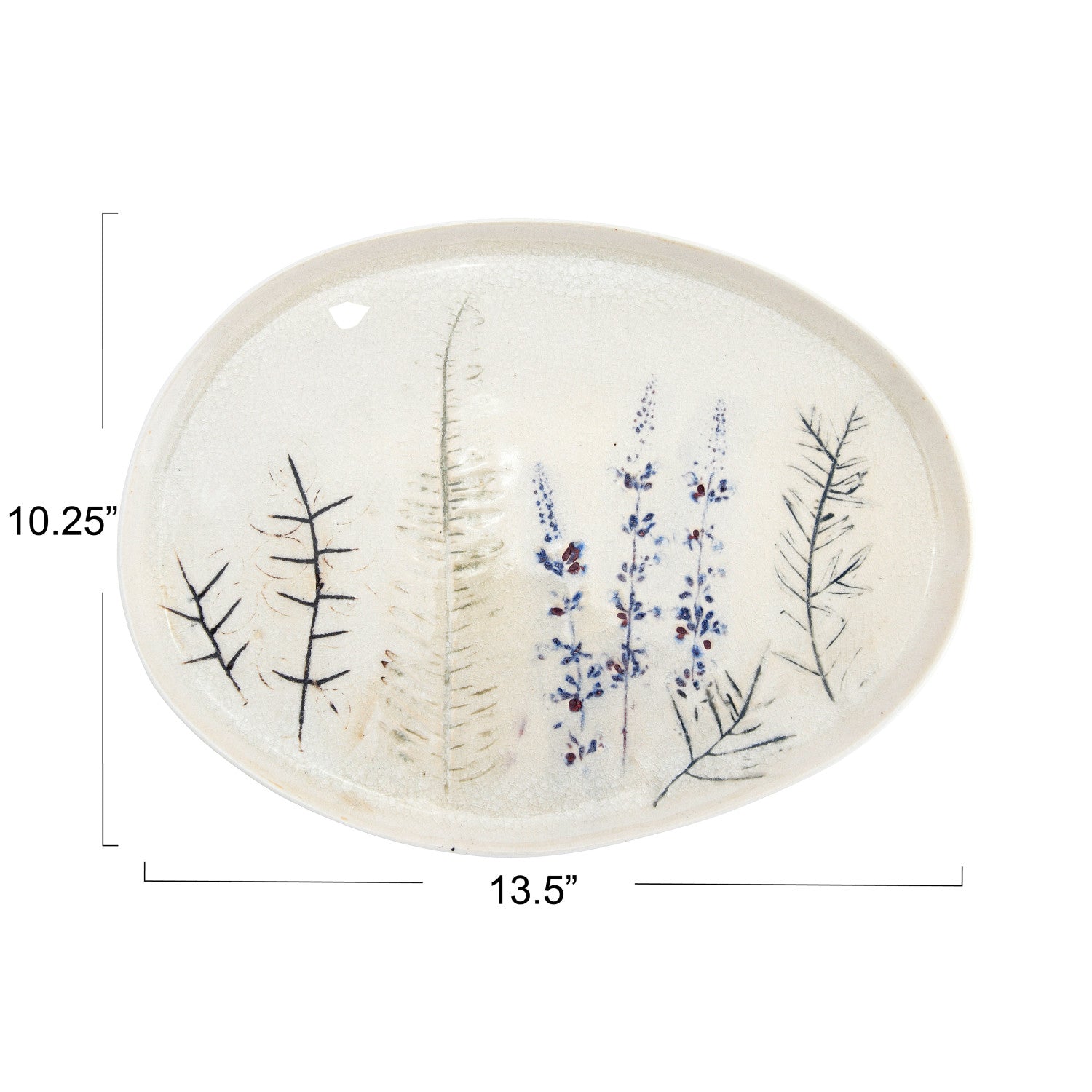 Pressed Floral Platter