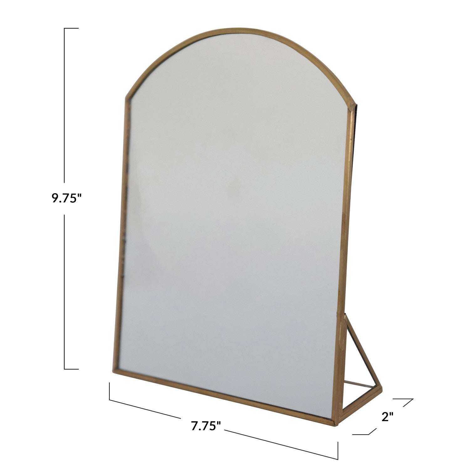 Arched brass Mirror