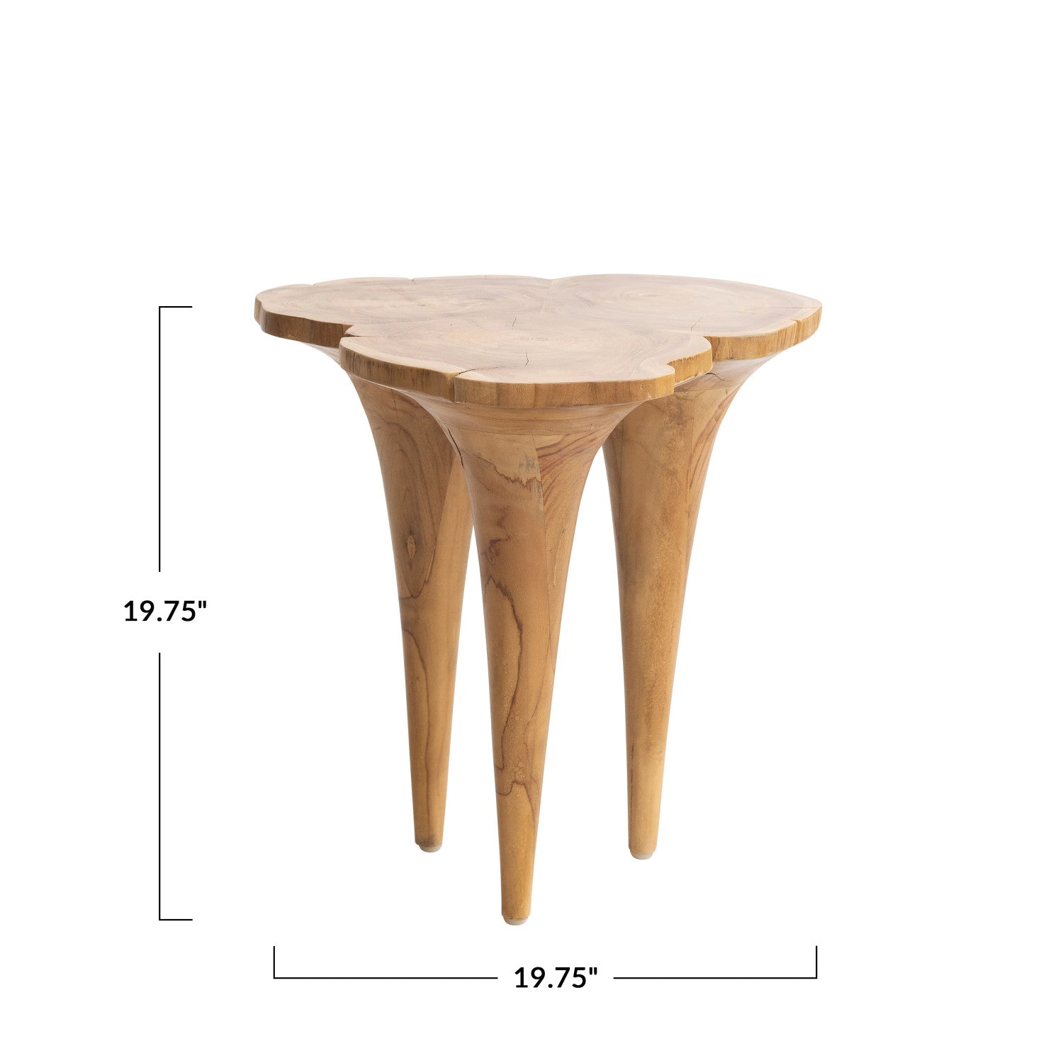 Teakwood Root Live Edge Side Table
