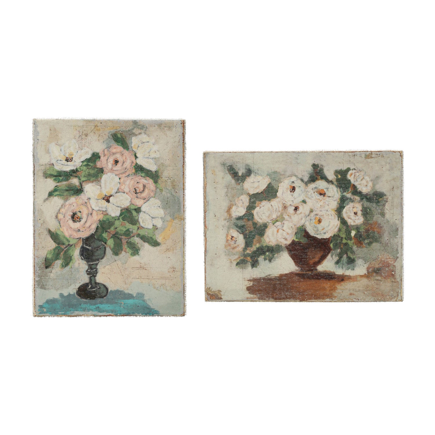 Canvas Flowers in Vase