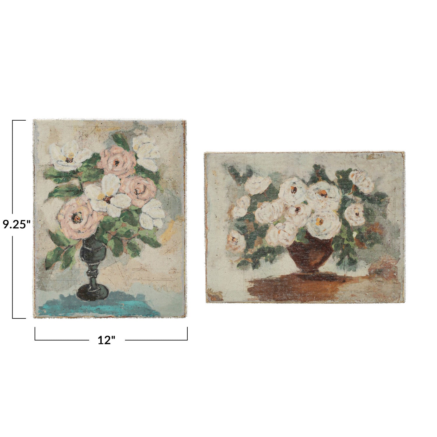Canvas Flowers in Vase