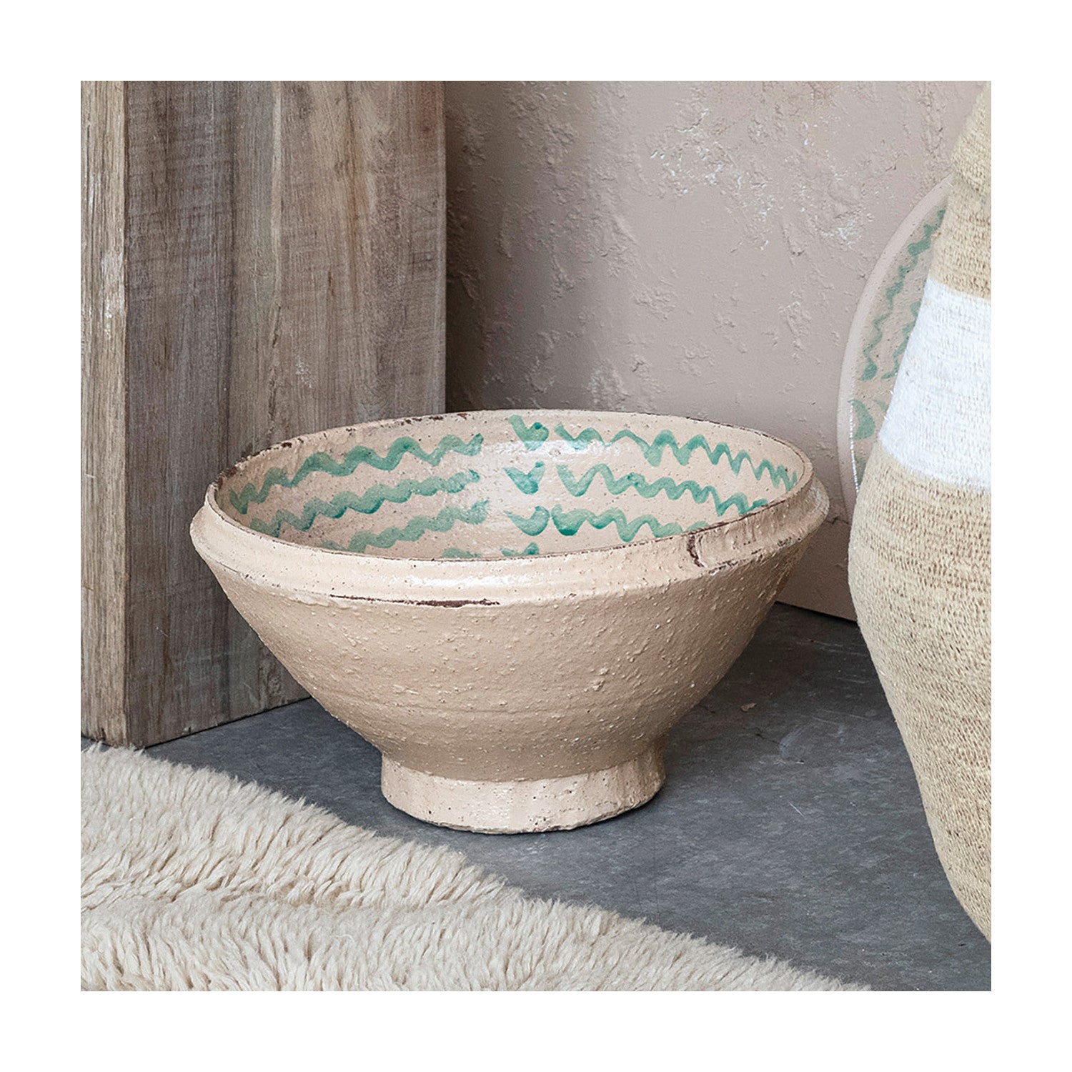 Hand-Painted Terra-cotta Bowl