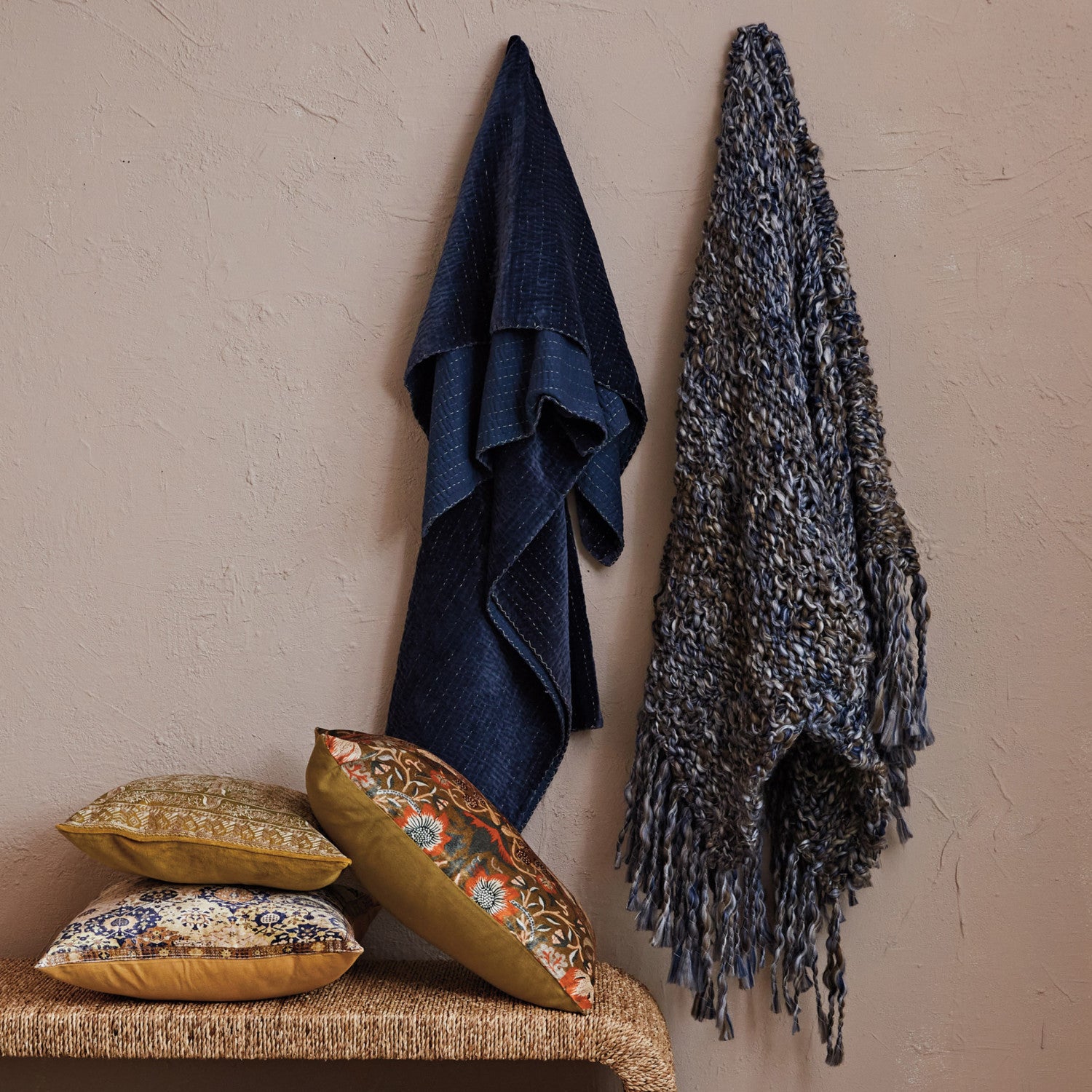 Blue Velvet Kantha