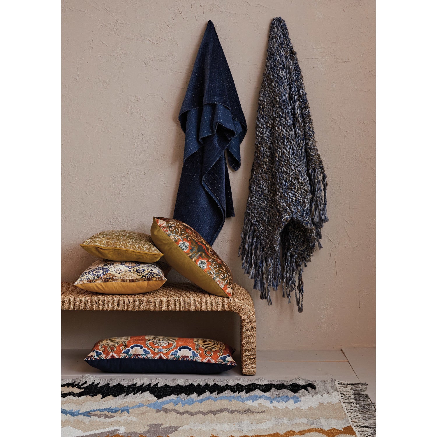 Blue Velvet Kantha