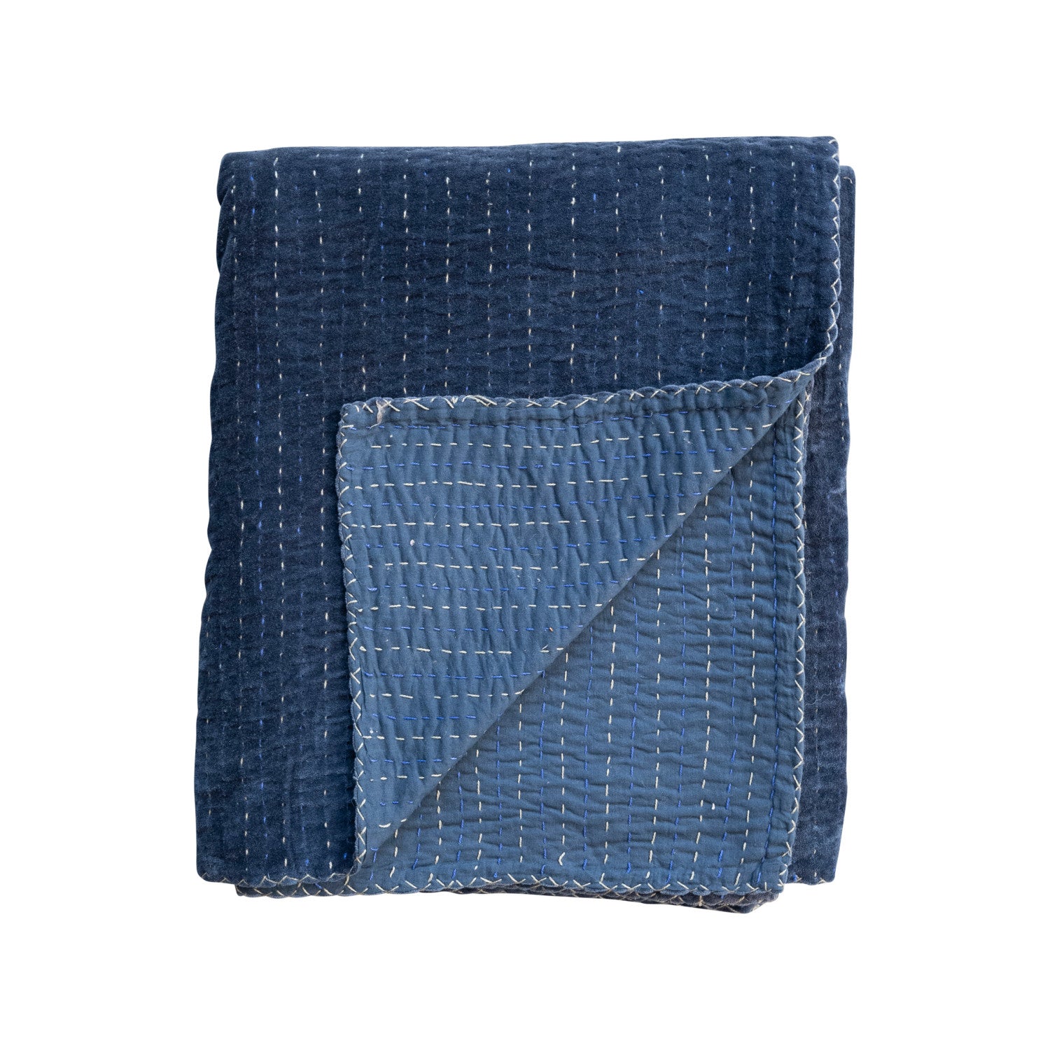 Blue Velvet Kantha