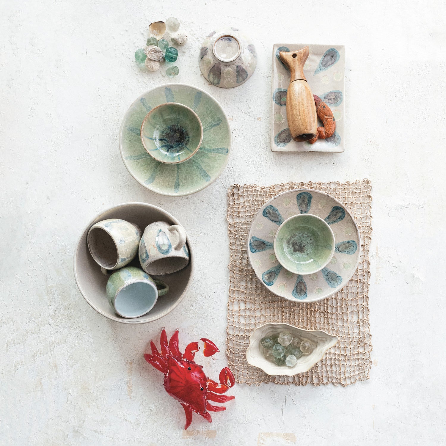 Hand-Painted Stoneware Platter