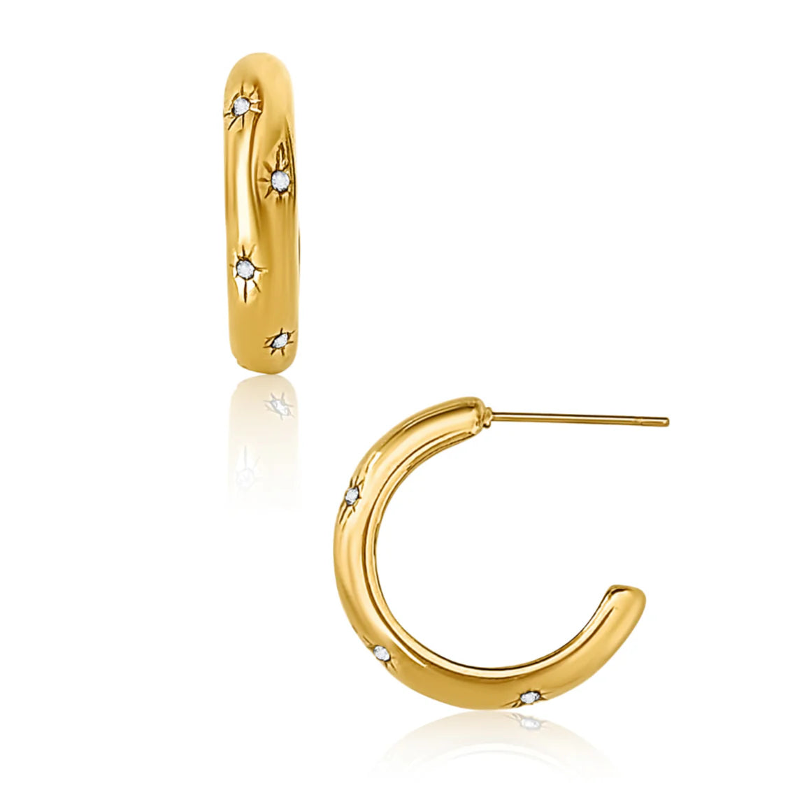 Darby Sunburst Hoop Earring