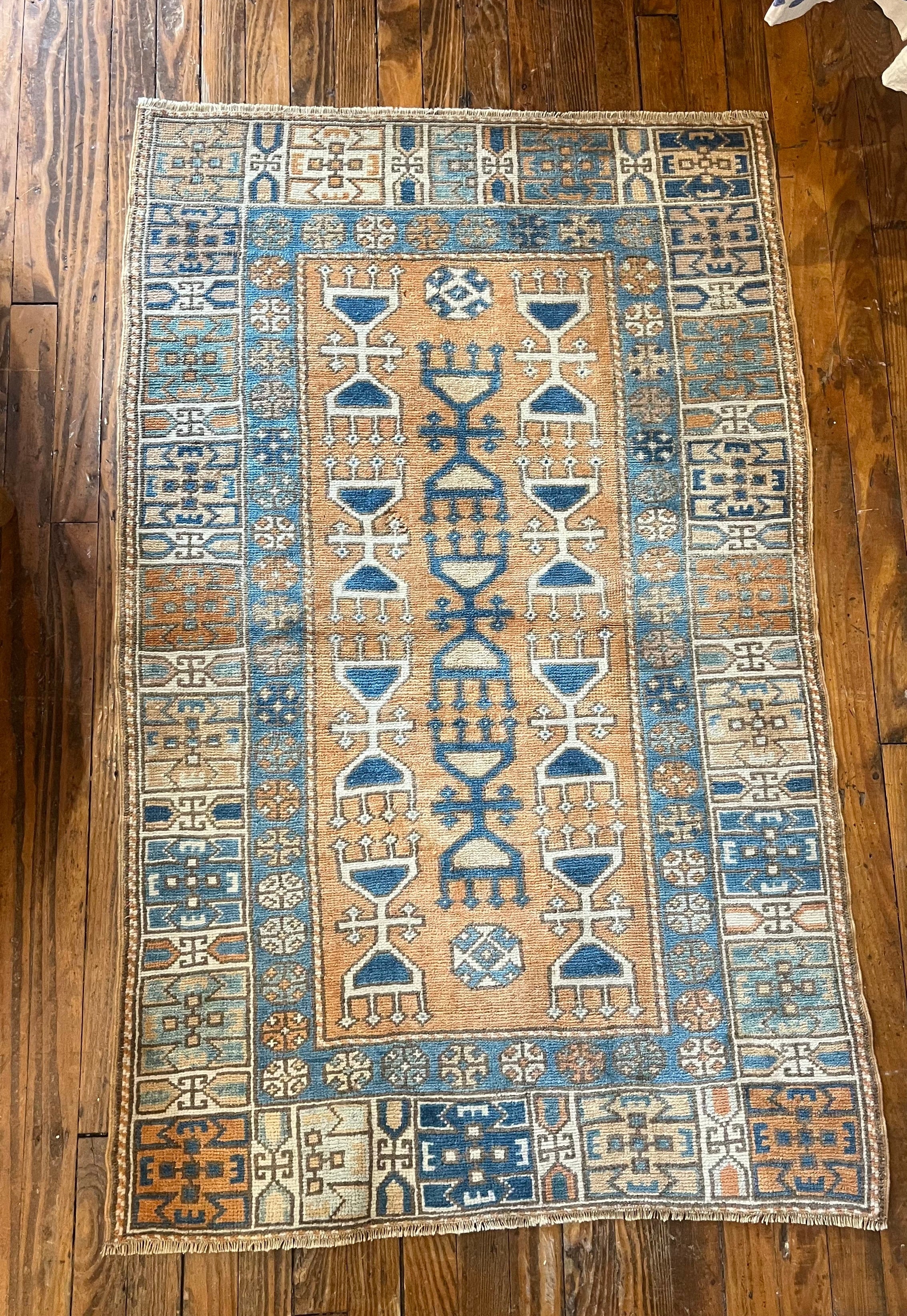 Indigo Tribal Turkish Rug