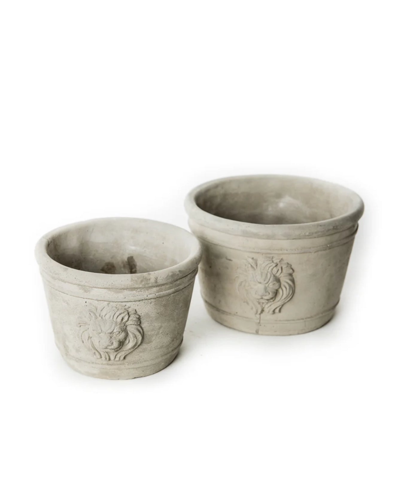 F-Short Lion Head Cement Planter