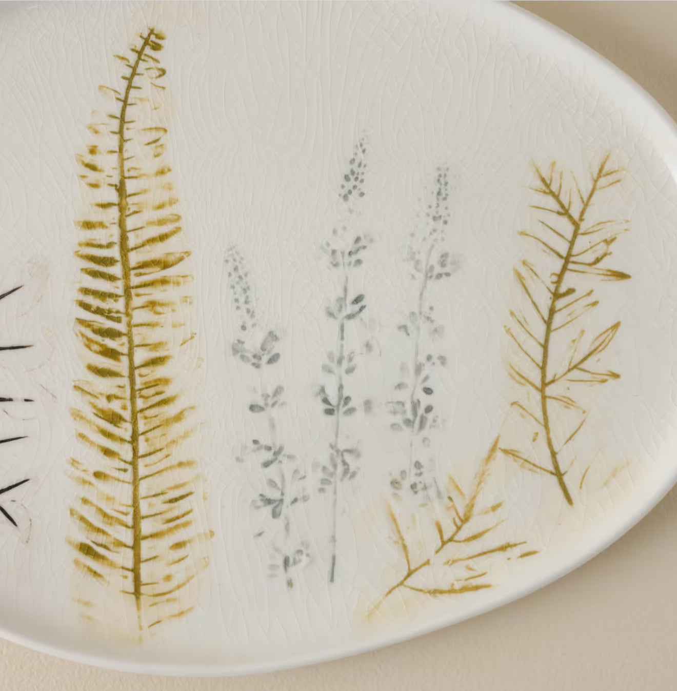 Pressed Floral Platter