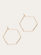 Honeycomb Hoops Gold-filled Earrings