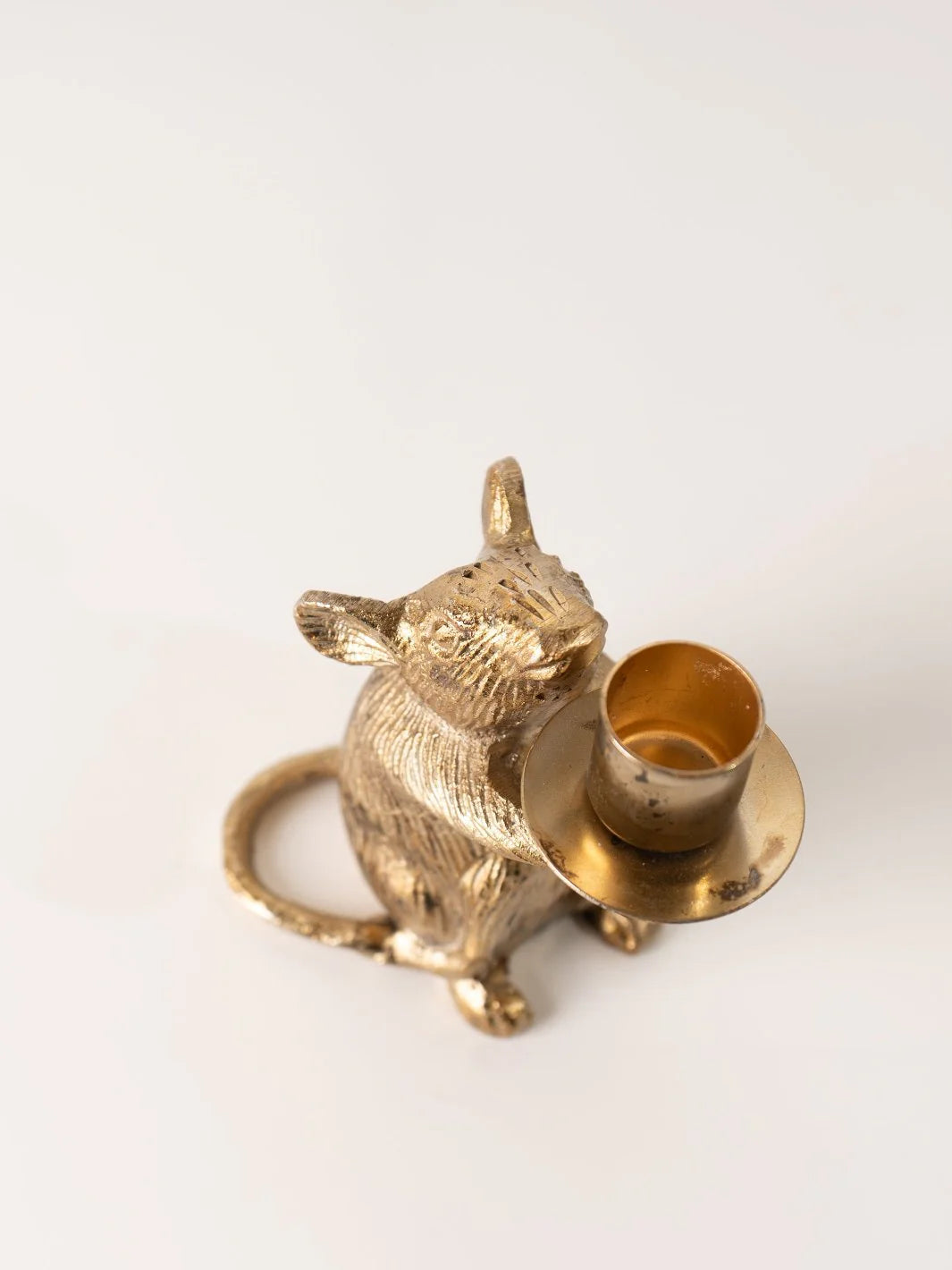 Gold Mouse Taper Holder