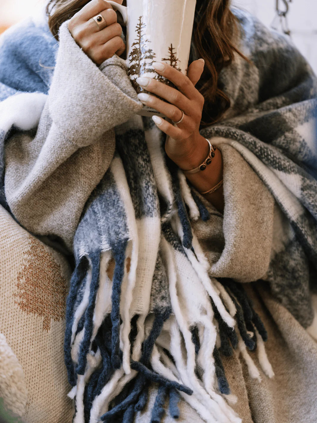 Woven Throw with Fringe