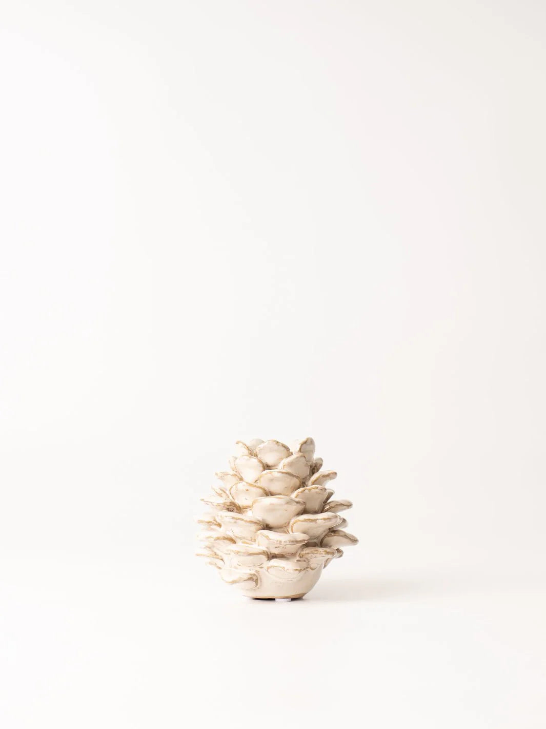 Cream Pinecone Taper Holder