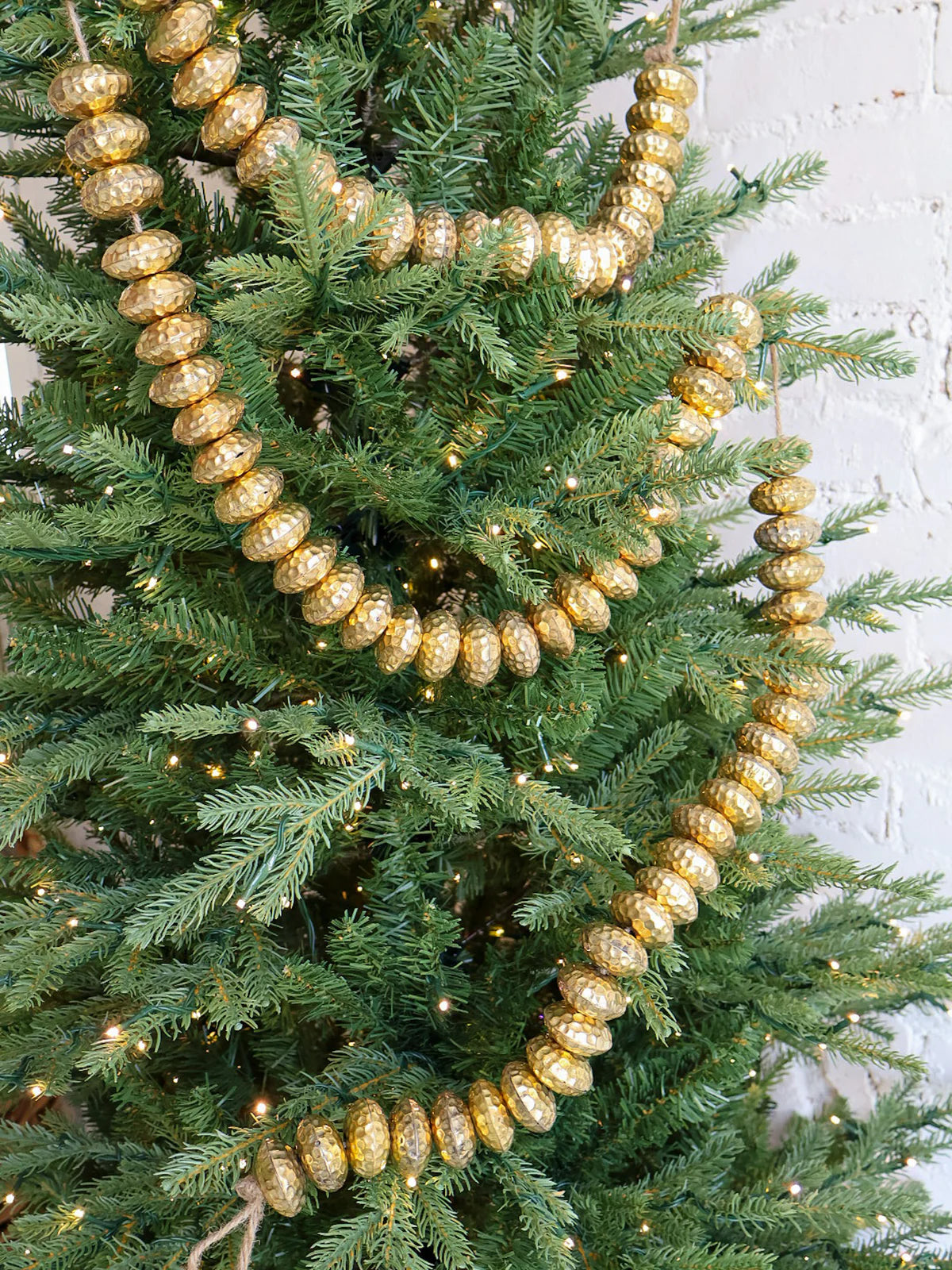 Hammered Metal Bead Garland