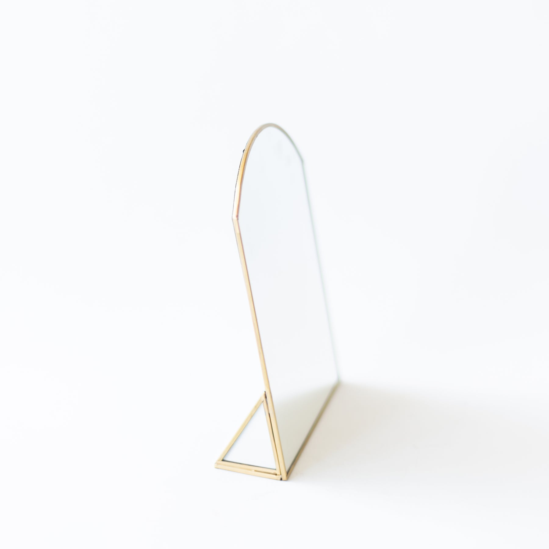 Arched brass Mirror