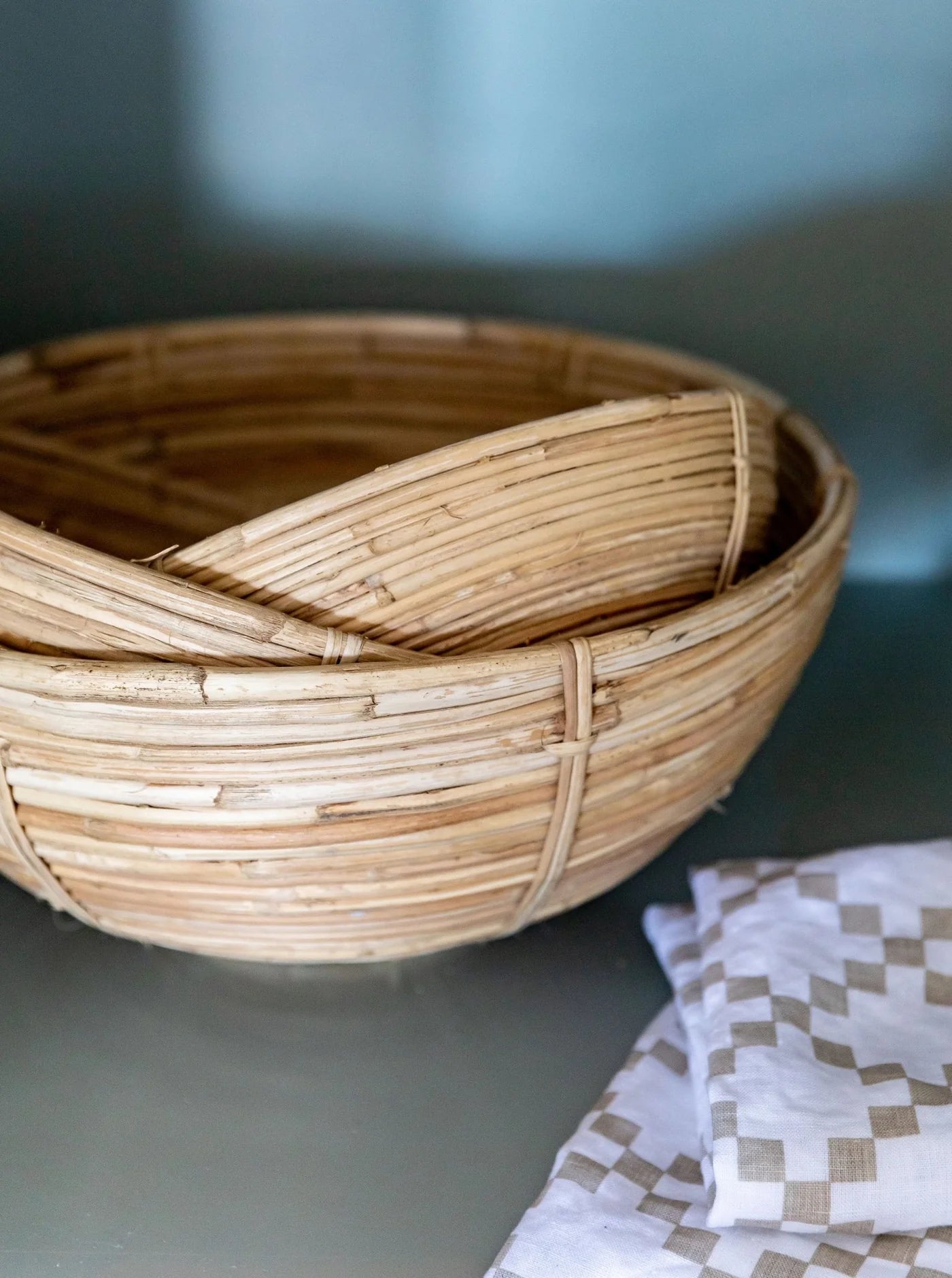 Hand Woven Cane Bowl Set