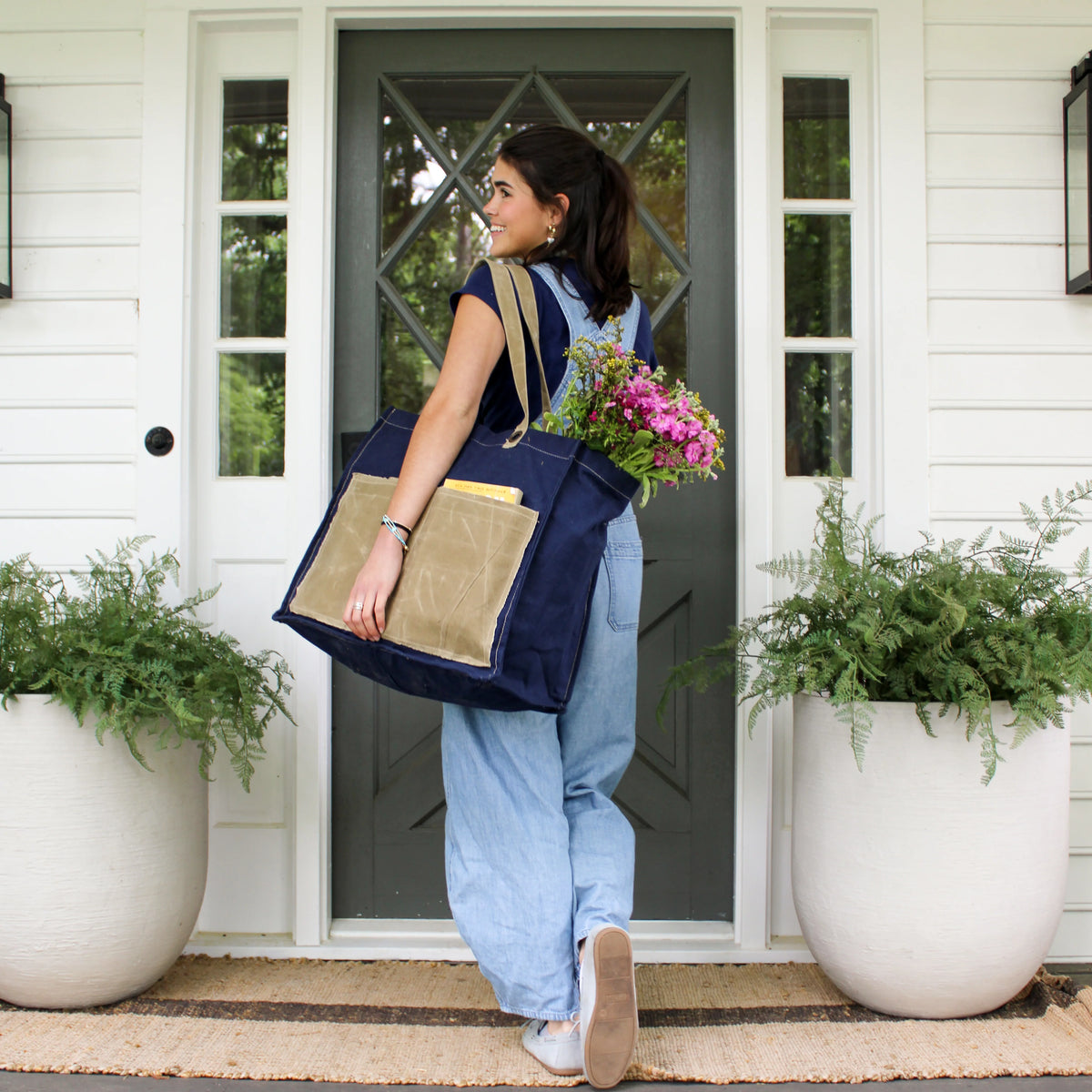 Distressed Canvas Tote