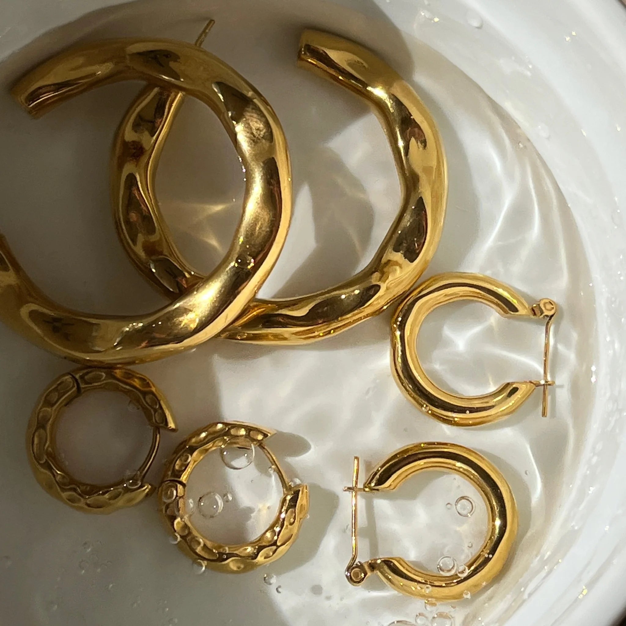 Blakely Hammered Mini Hoop Earring