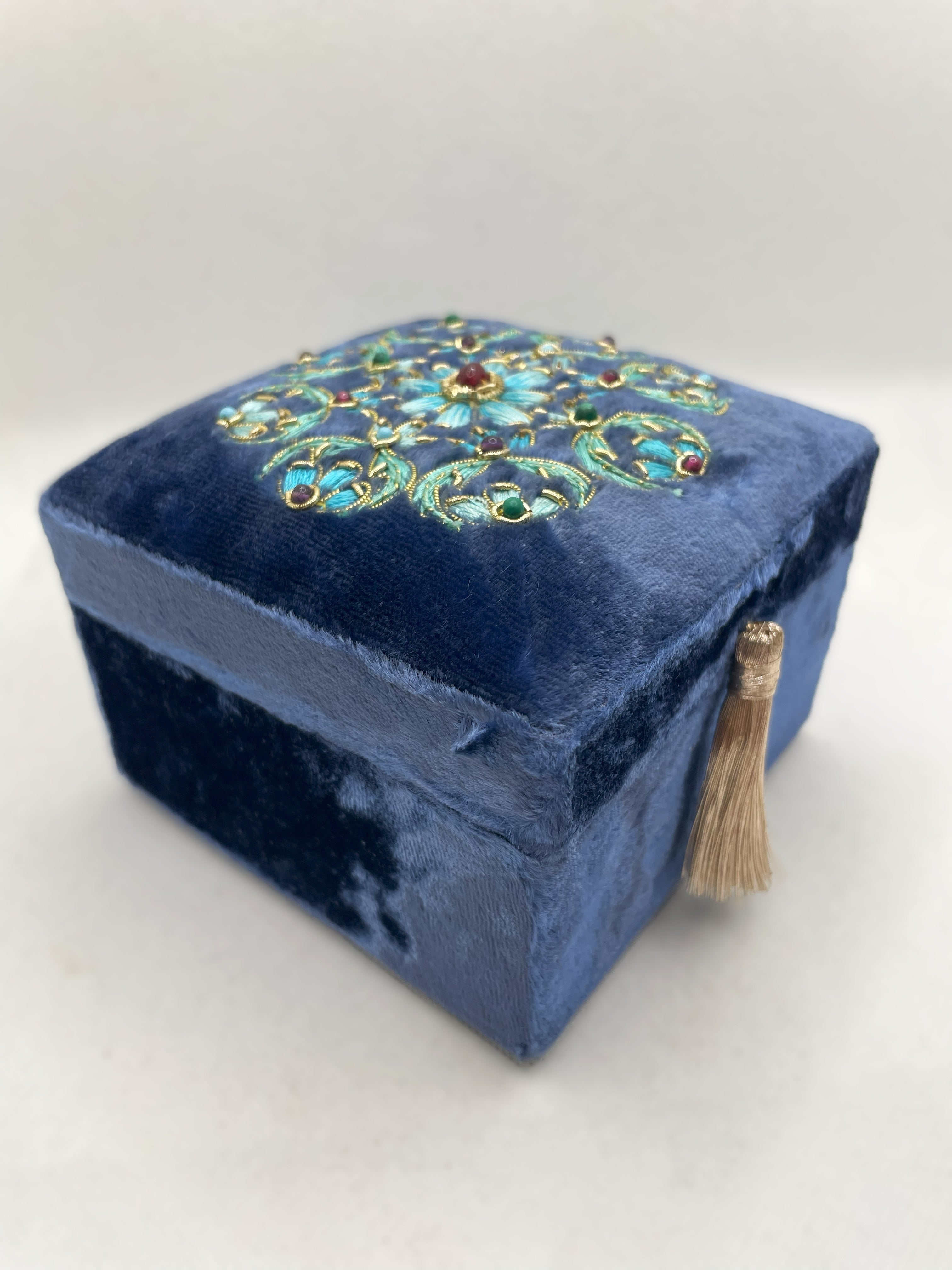 Blue Velvet Keepsake Box