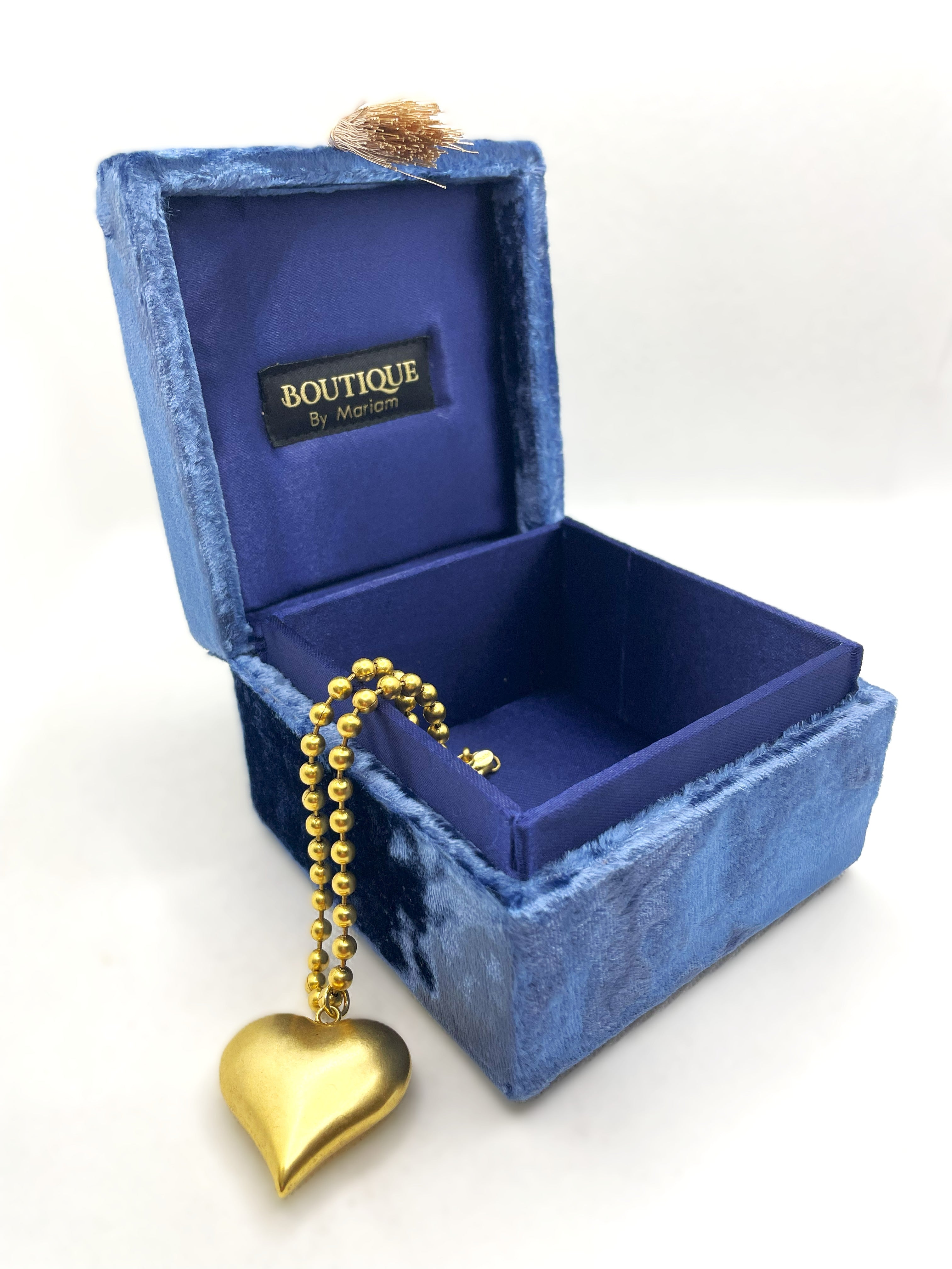Blue Velvet Keepsake Box
