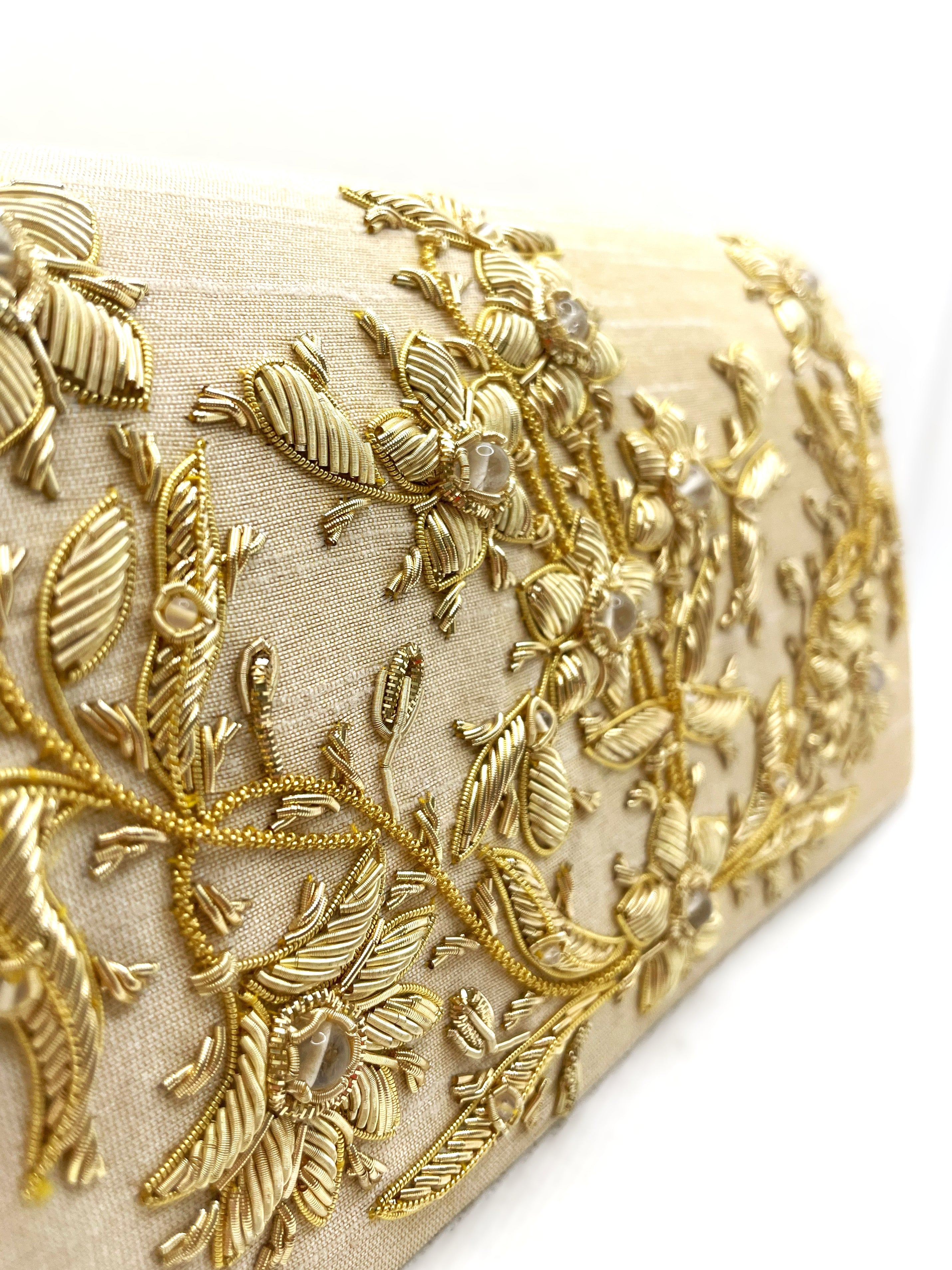 Gold Silk Clutch