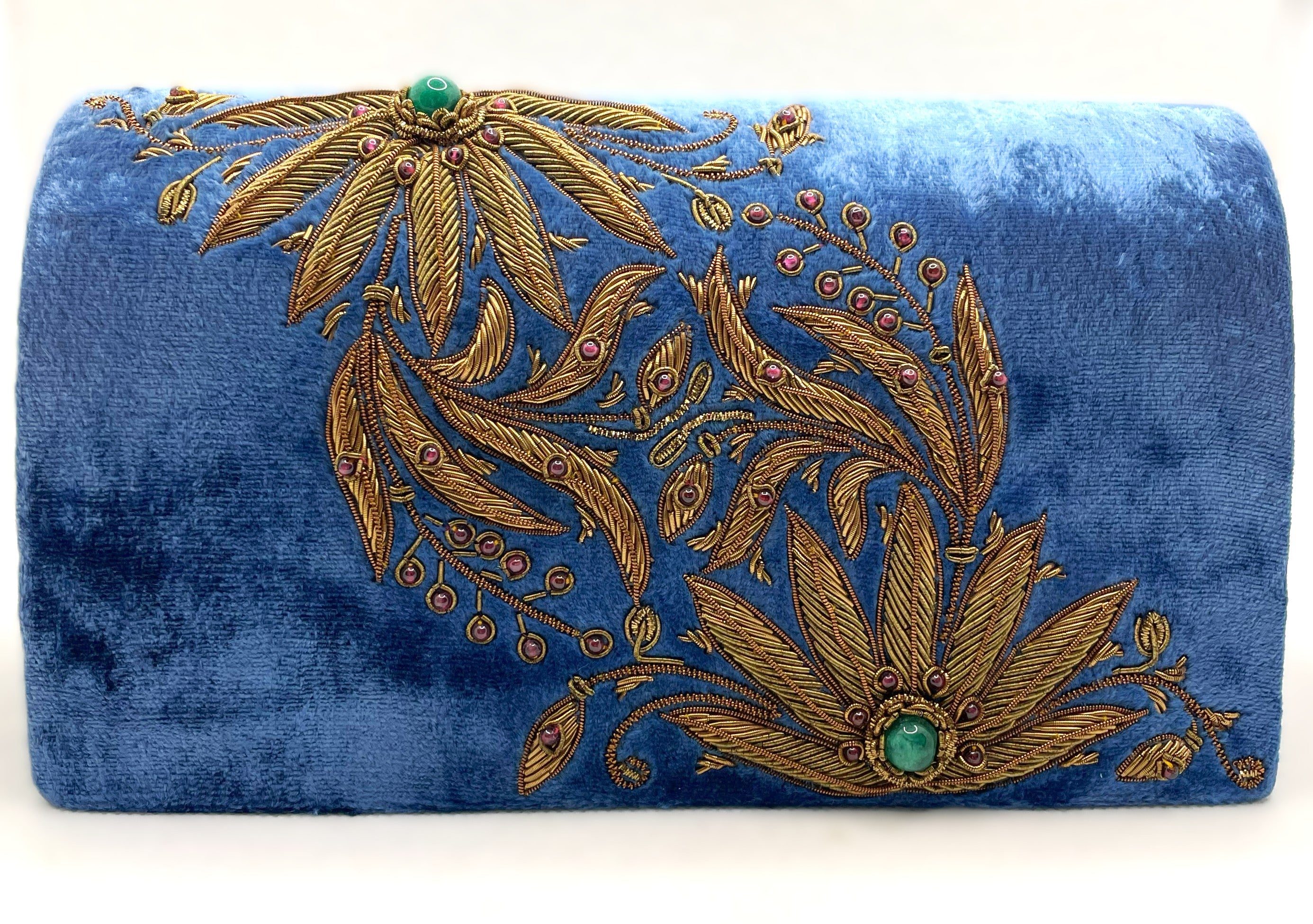 Blue Velvet Clutch