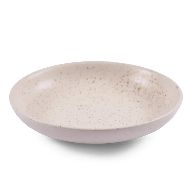 Shallow Salad Speckled Ceramic Bowl
