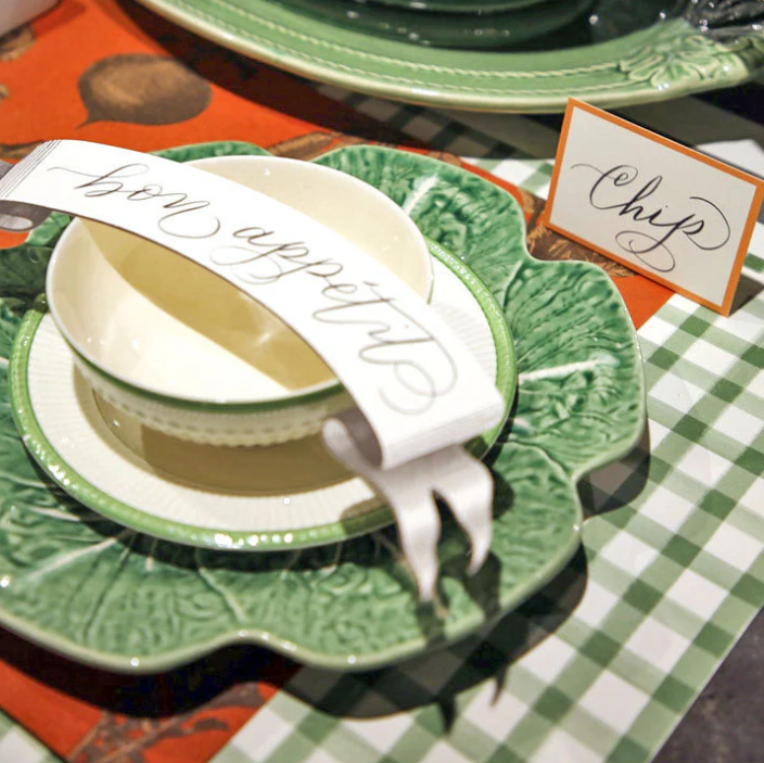 Dark Green Check Placemat