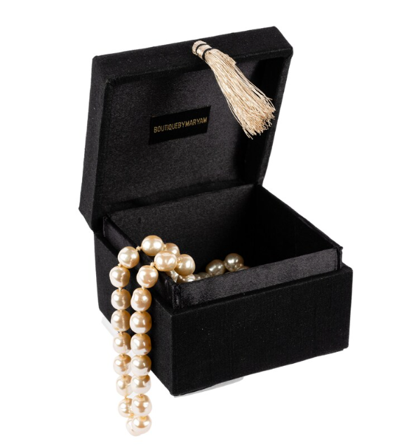 Black Silk Keepsake Box
