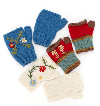 Fingerless Wool Gloves