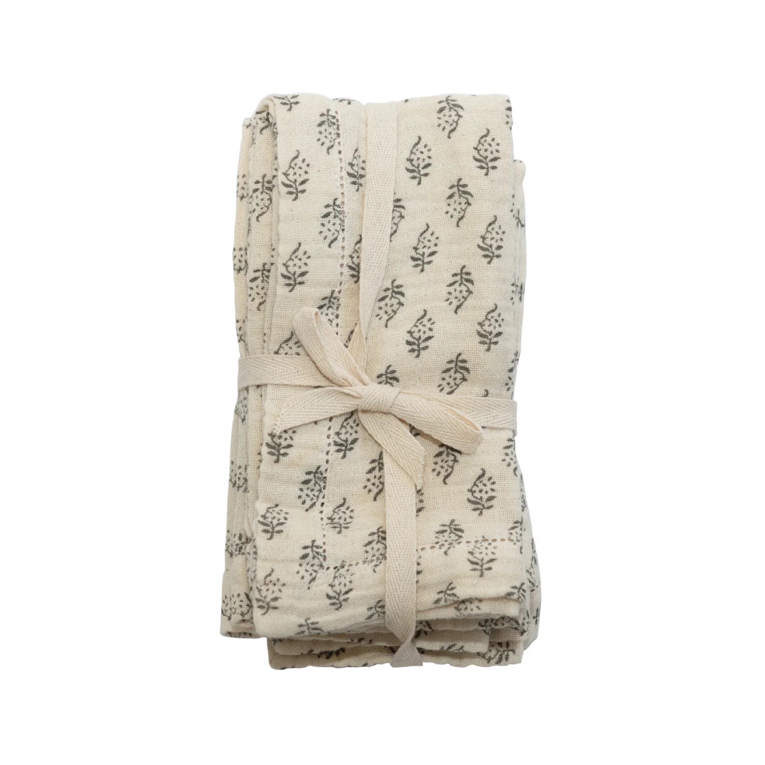 Block Printed Floral Napkins